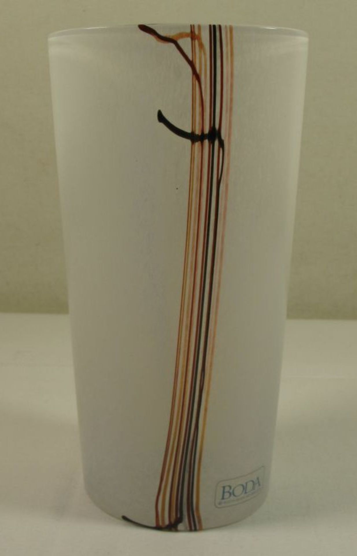 Kunstglasvase, Etikett "Boda", H-18,5cm.