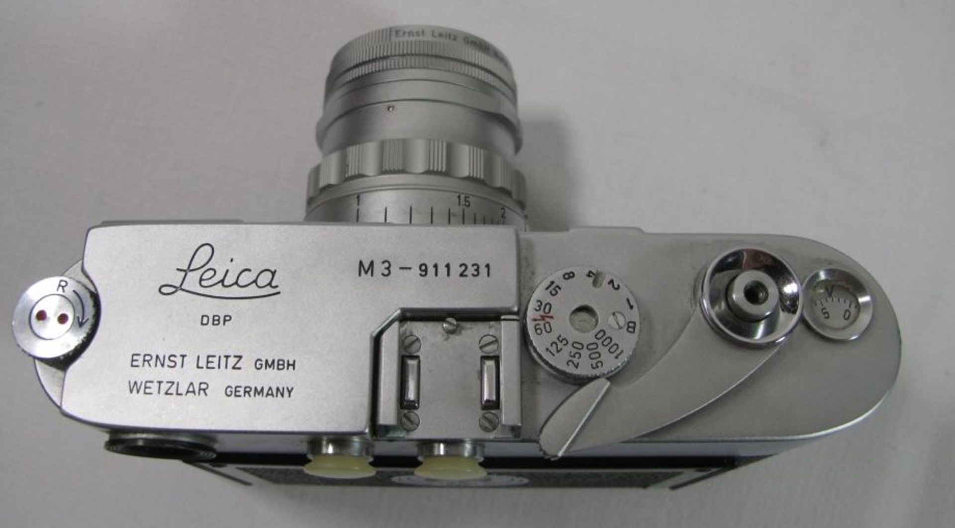 Leica M3 mit Objektiv Summicron f=5cm 1:2, Nr. 911231, in orig. Bereitschaftstasche, optisch guter - Bild 3 aus 4