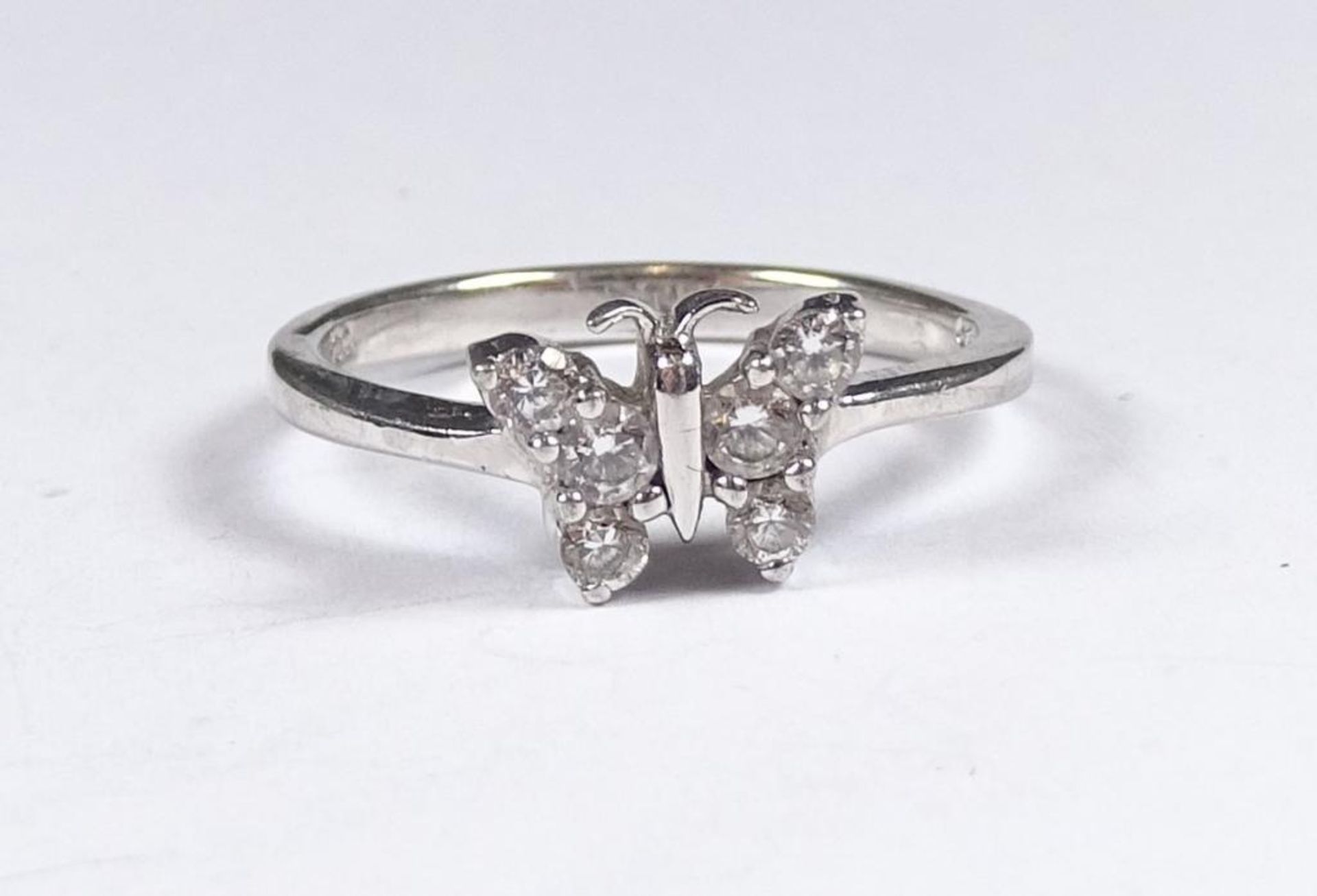 Ring,Silber -925- klare Steine,Schmetterling, 2,5gr., RG 55