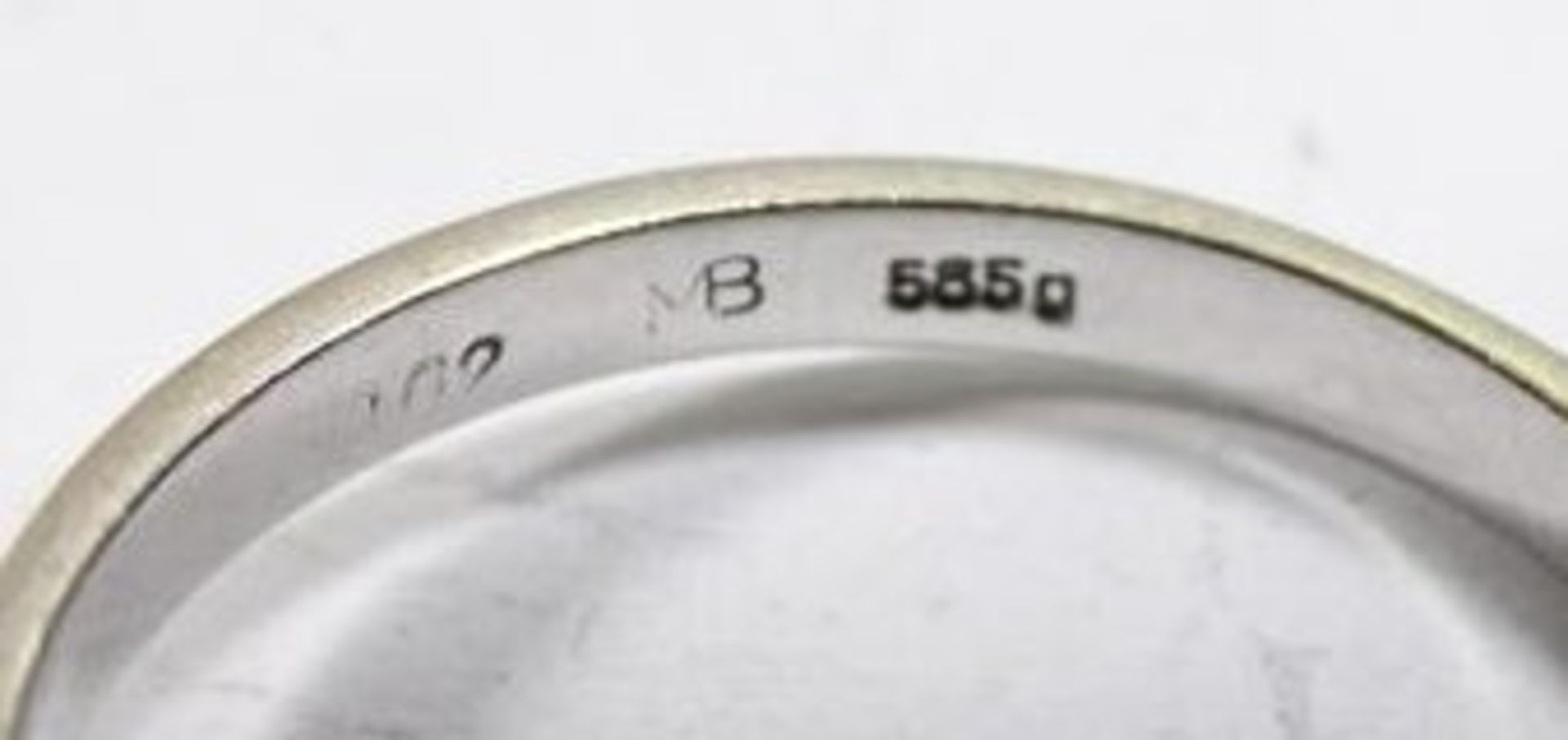 WG-Ring-585 mit Diamant, 0,02 ct, RG 55, 2,41 gr. - Bild 4 aus 4