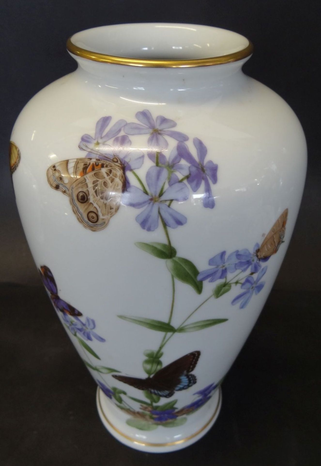 Vase "Franklin" mit Schmetterlingen, 1981, H-29 cm - Bild 3 aus 4