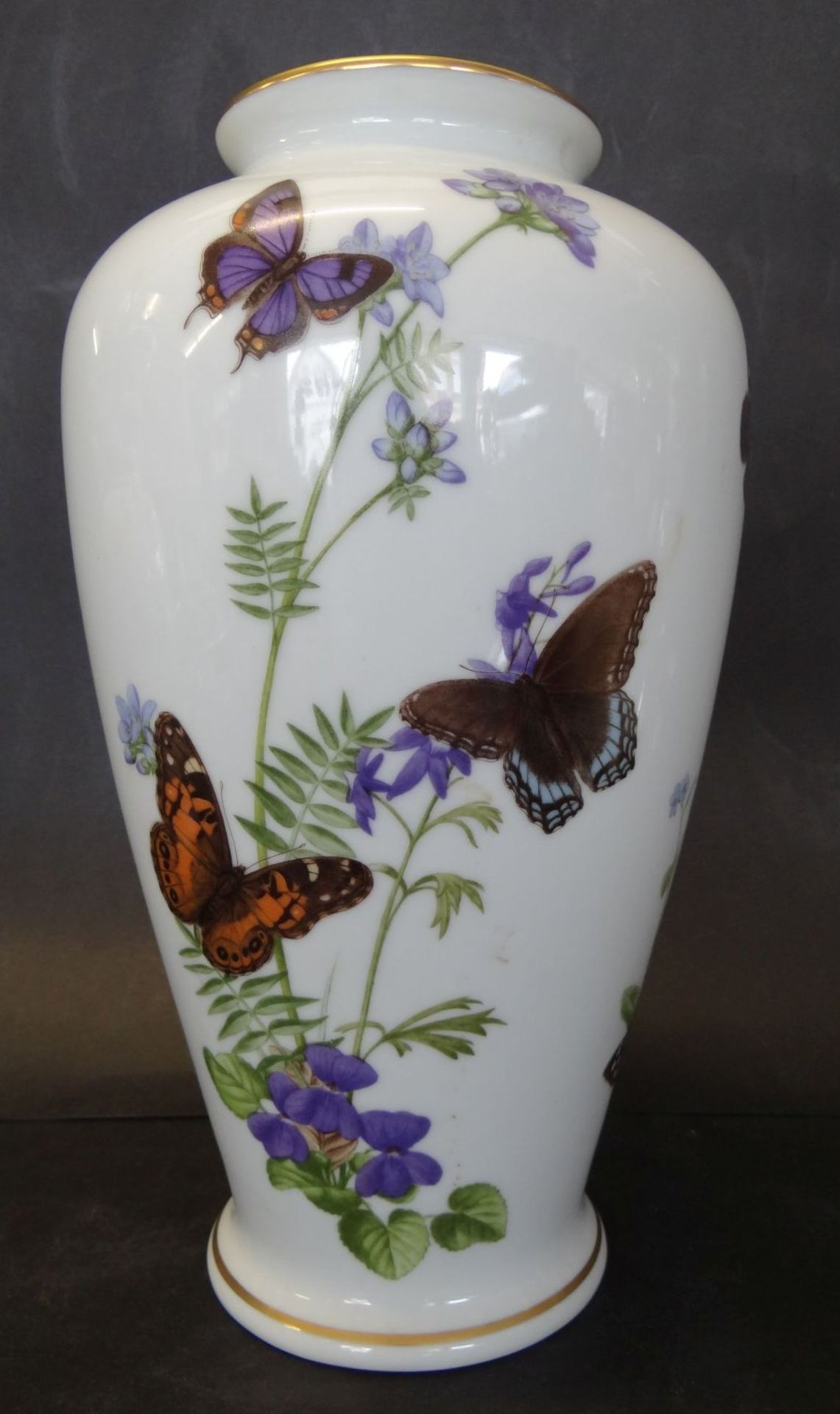 Vase "Franklin" mit Schmetterlingen, 1981, H-29 cm