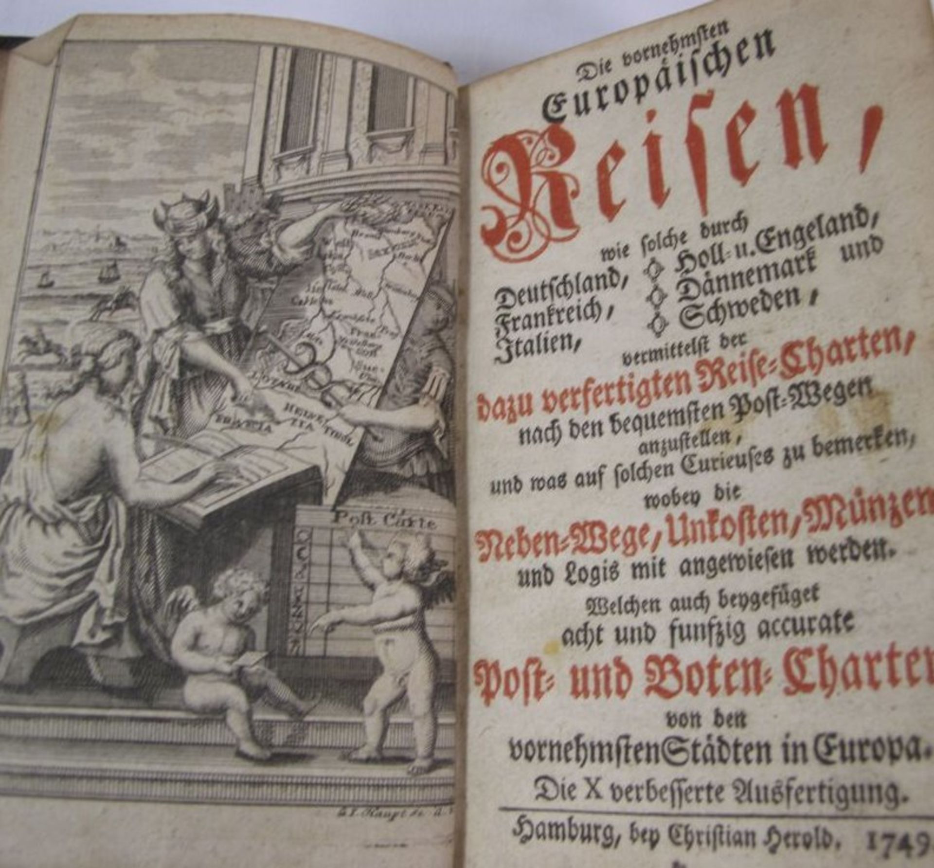 Lehmann Peter Ambrosius(1663-1729) "Die Vornehmsten Europæischen Reisen, Wie solche durch - Bild 2 aus 2