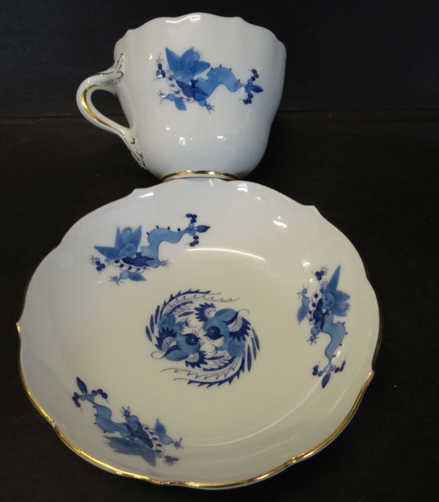 Mokkatasse mit U.T. "Meissen" blauer Drache, 1.Wahl - Bild 2 aus 3