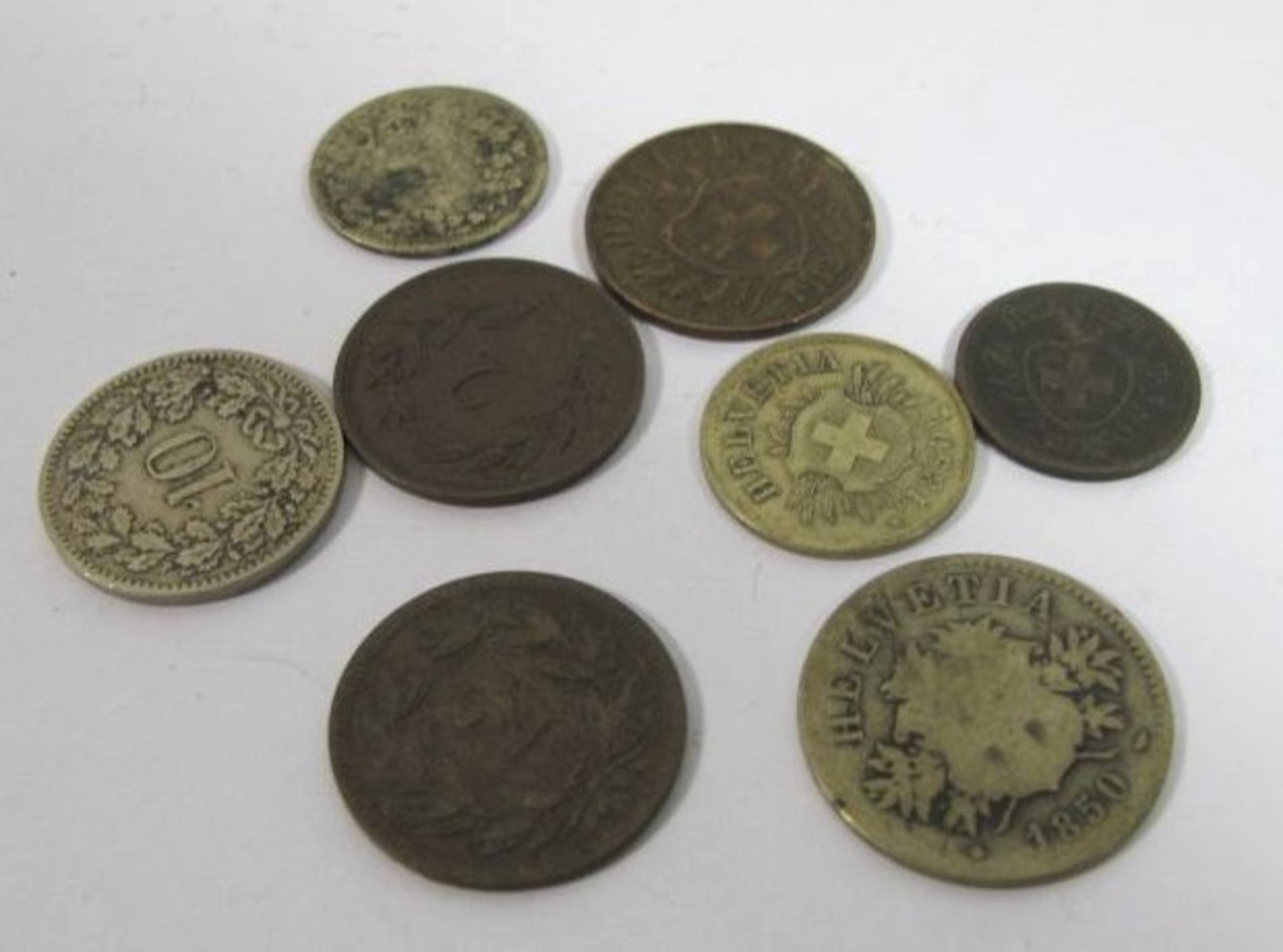 8x div. Kleinmünzen "Schweiz", ab 1850-191