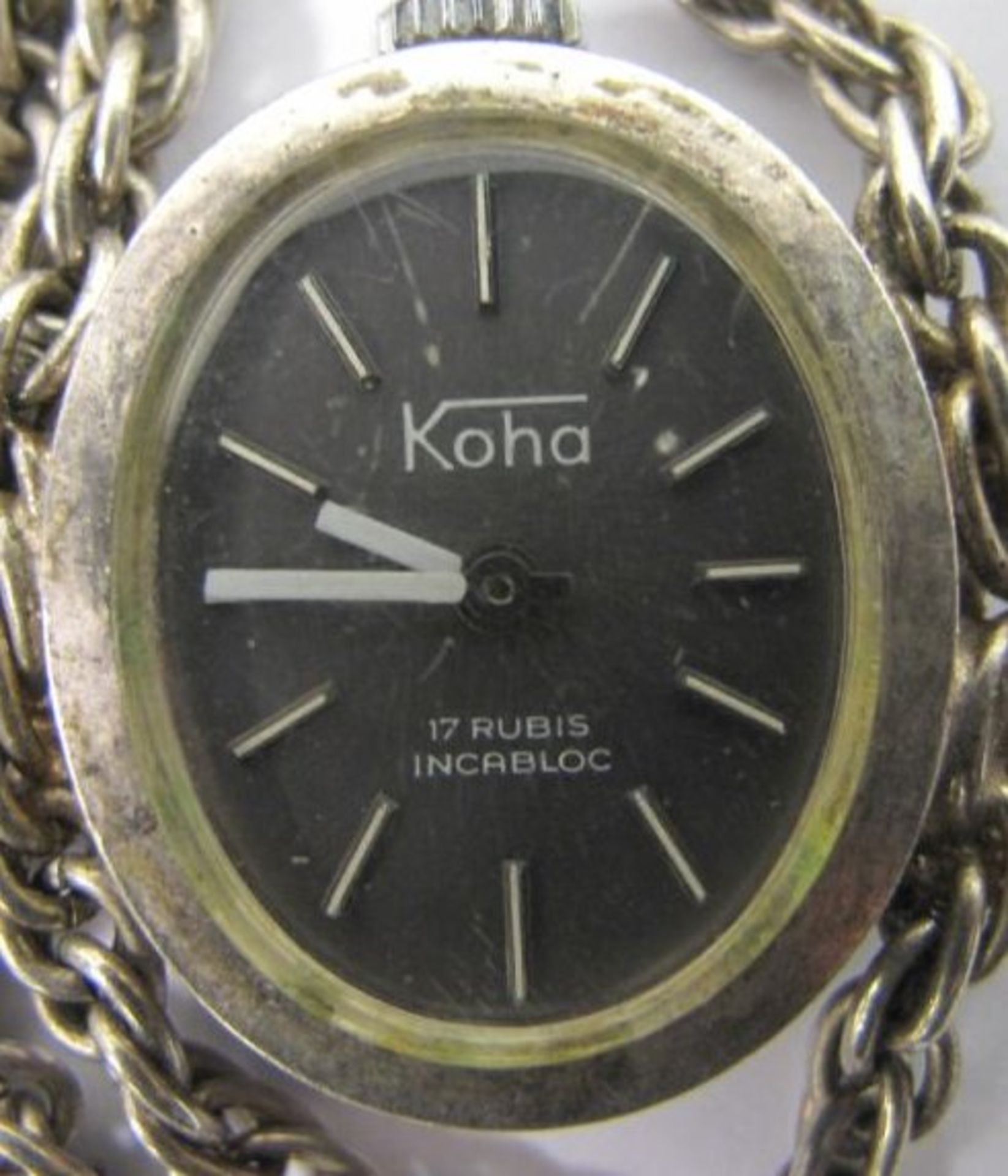 Damenumhängeuhr "Koha", 925er Silber, zus. 36,2g, Werk läuft - Bild 3 aus 3