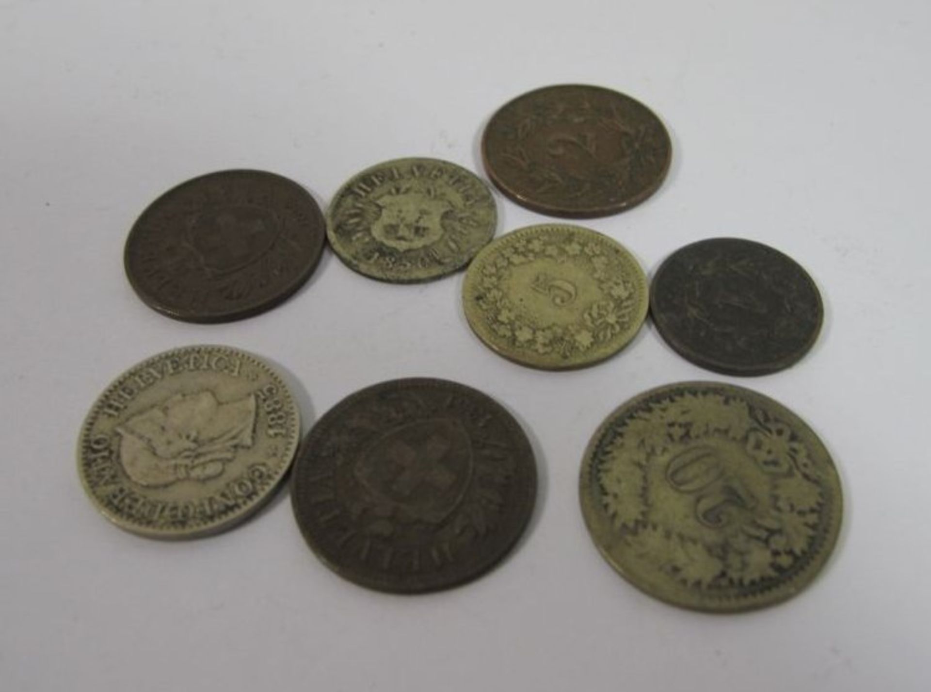 8x div. Kleinmünzen "Schweiz", ab 1850-191 - Bild 2 aus 2