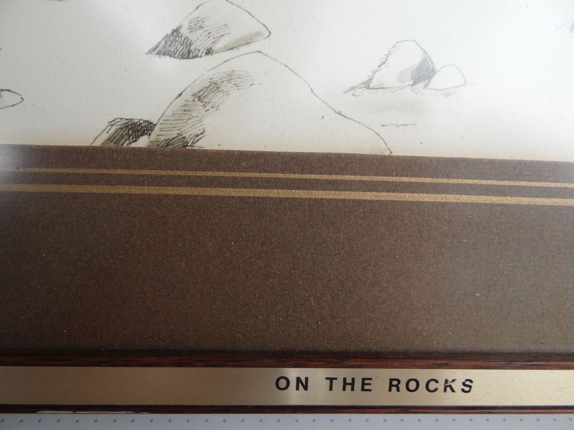 Gary Patterson "On the rocks" bezeichnete Grafik (US Cartoonist),in Druck bezeichnet, ger/Glas, RG - Bild 4 aus 4