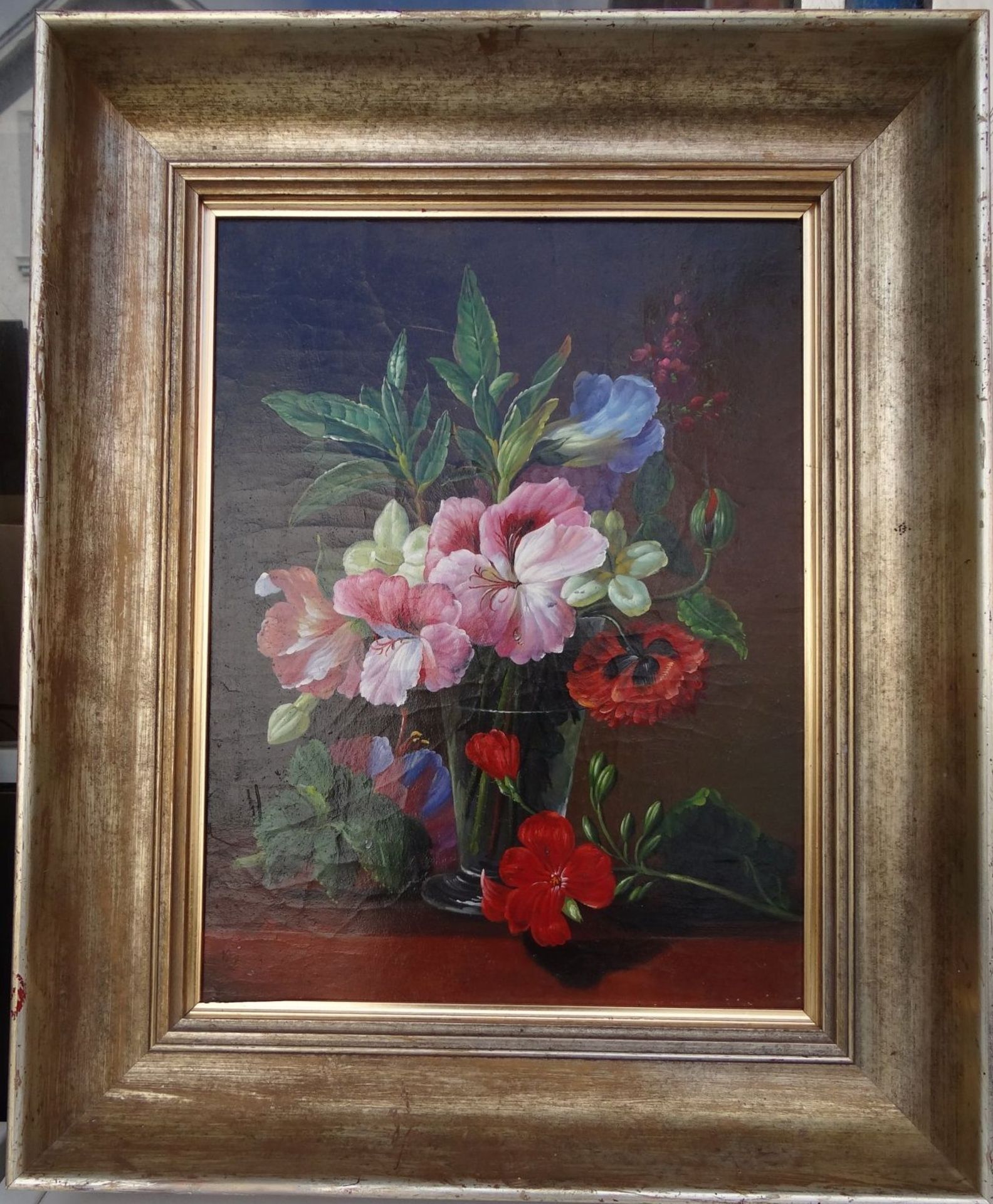 M.Wagner "Blumen in Vase", Öl/Holz, gerahmt, RG 56x46 c - Bild 2 aus 4