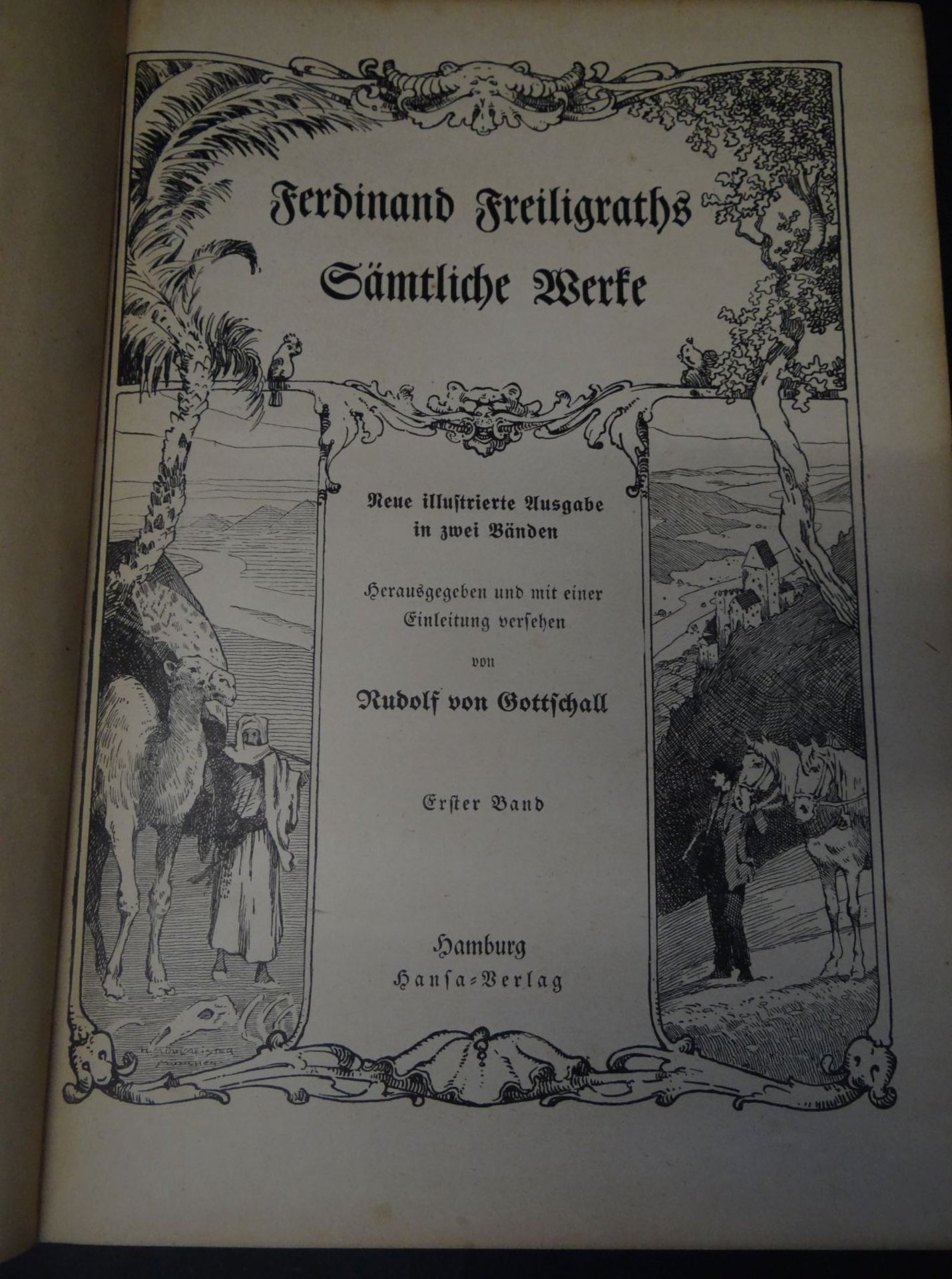 Ferdinand Freiligraths sämtliche Werke, 2 Bände um 1900, illustrie - Bild 2 aus 6