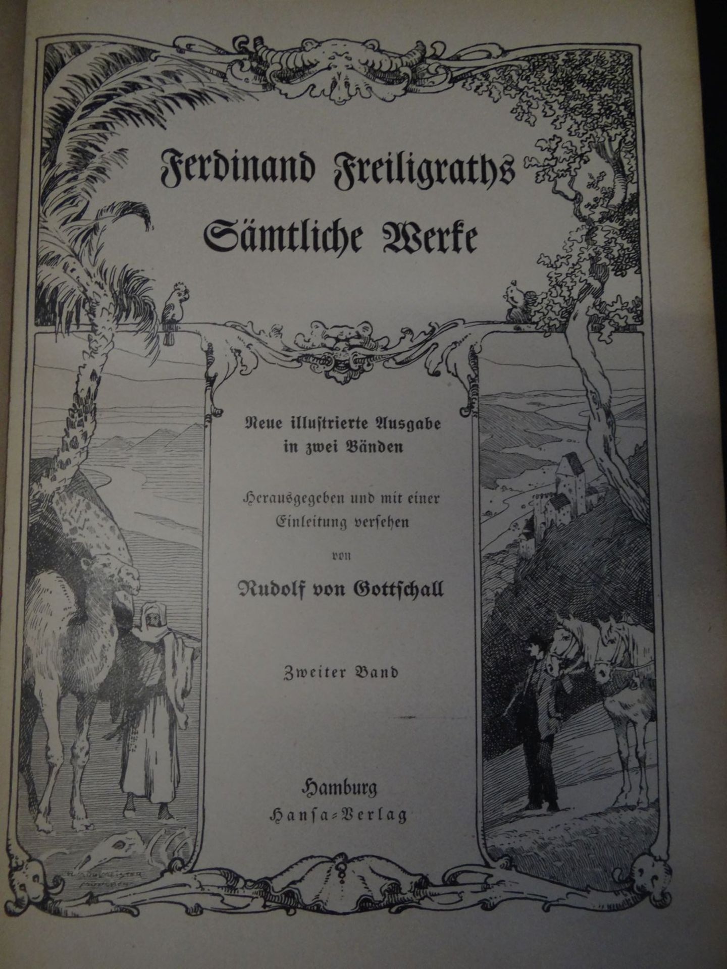 Ferdinand Freiligraths sämtliche Werke, 2 Bände um 1900, illustrie - Bild 6 aus 6