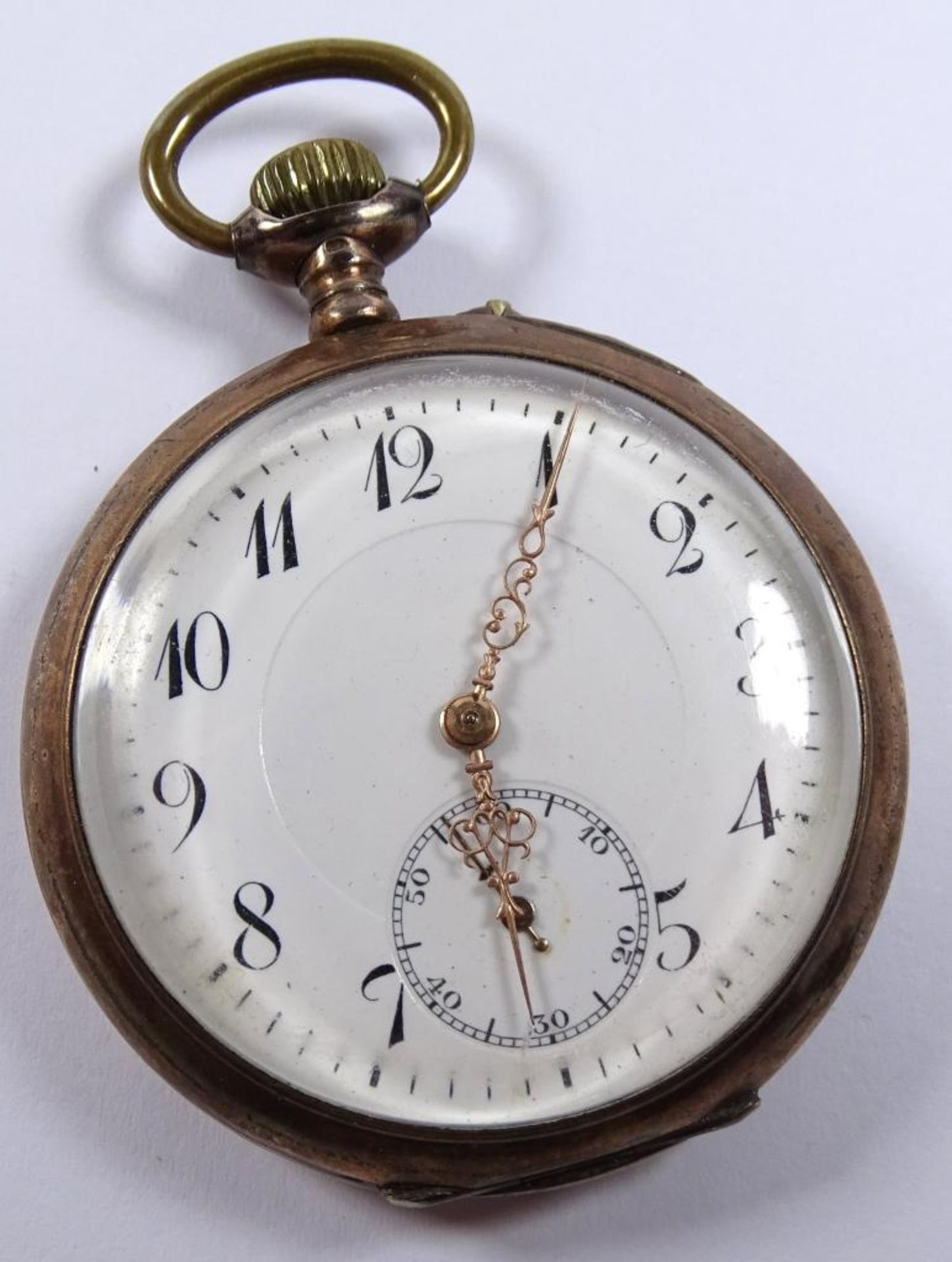 Herrentaschenuhr, Silber 800/000, Handaufzug,Werk läuft, d-48mm, ges.gew.80,8gr