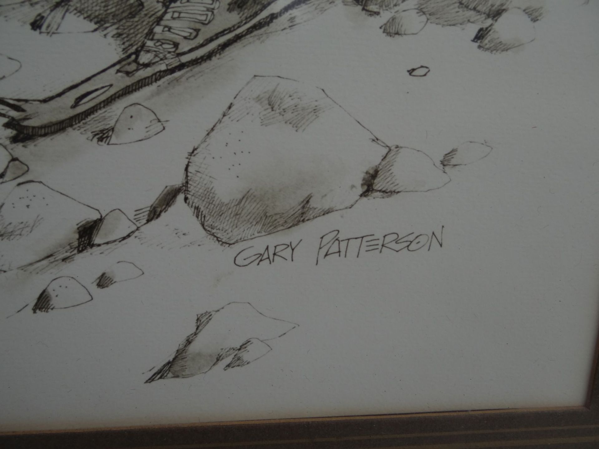 Gary Patterson "On the rocks" bezeichnete Grafik (US Cartoonist),in Druck bezeichnet, ger/Glas, RG - Bild 3 aus 4