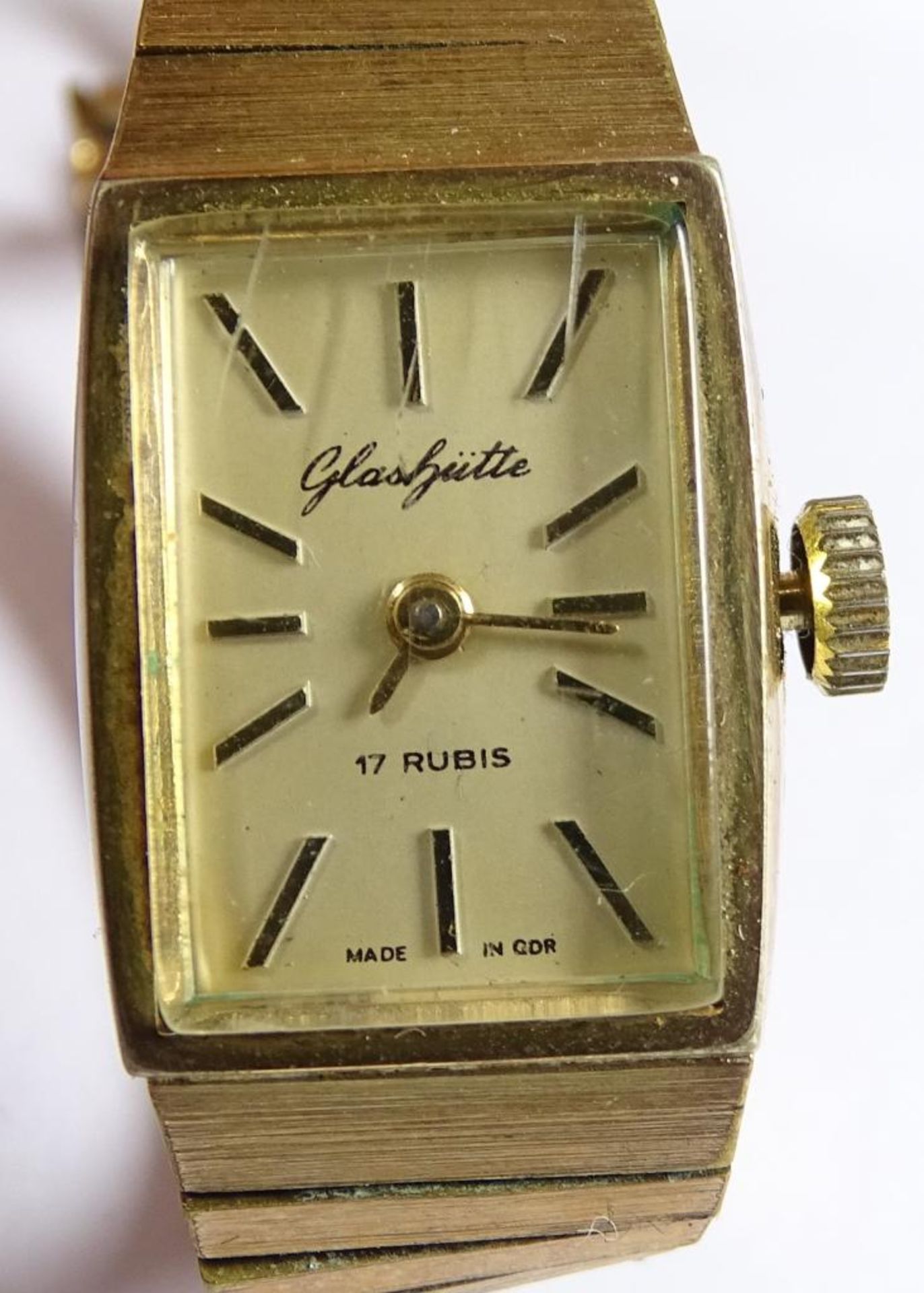 Damen Armbanduhr "Glashütte",mechanisch,Werk läuft,vergolde - Bild 2 aus 4