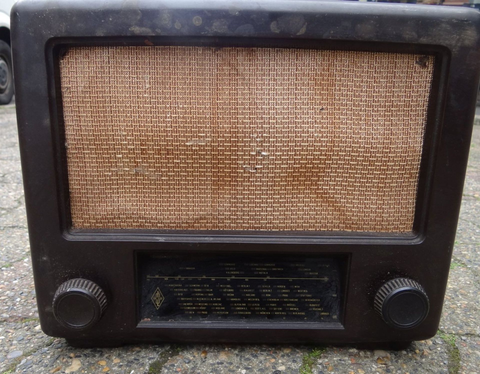 MWL Radio in Bakelitgehäuse, Funktion nicht überprüft, H-29 cm, 36x18