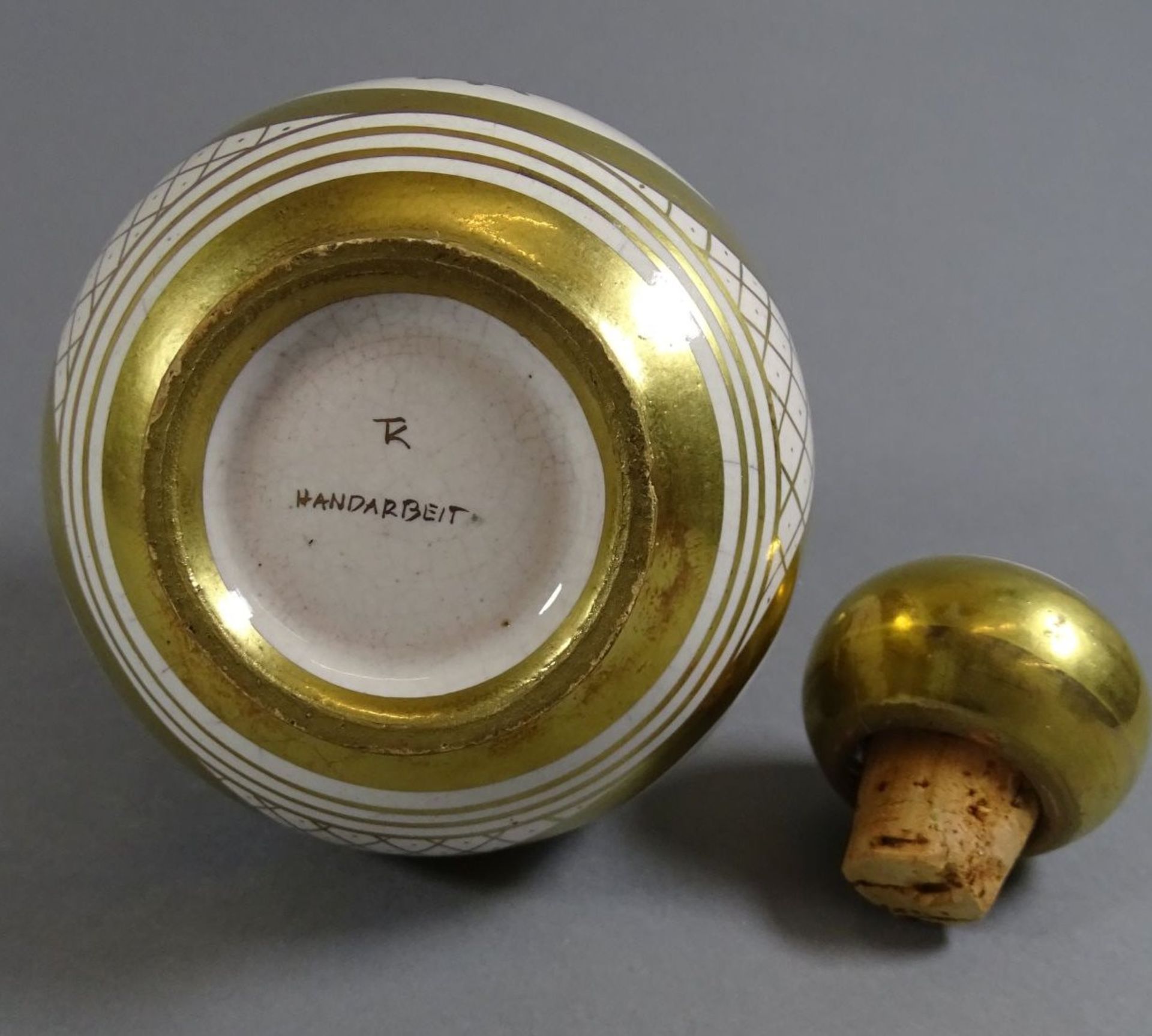 Flacon mit Golddekor, H-13 cm - Bild 5 aus 6