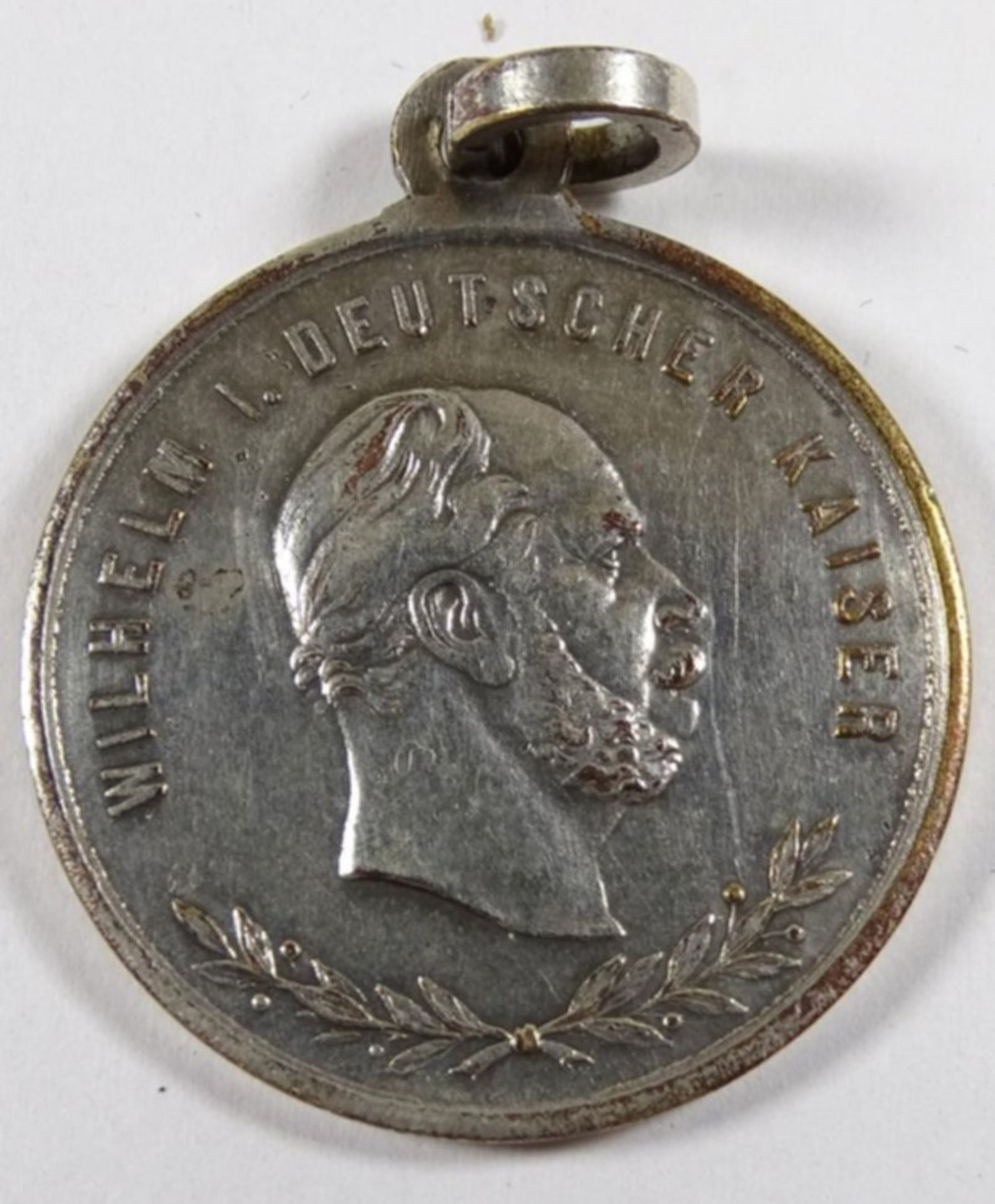 Medaille "Wilhelm, Deutscher Kaiser" versilbert - Bild 2 aus 2
