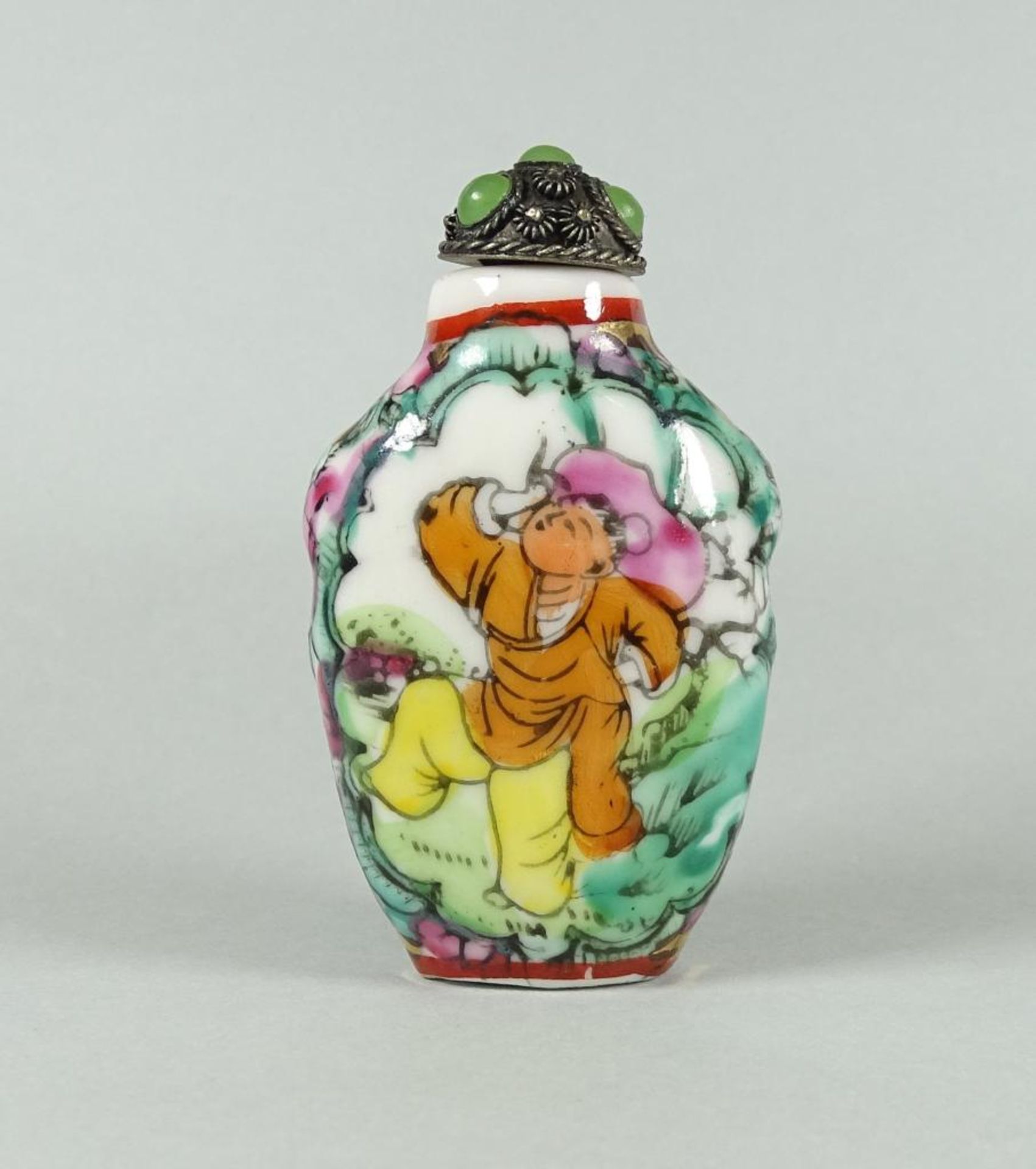 Snuffbottle, Zwischenglasmalerei, China, H-7 cm - Bild 2 aus 4