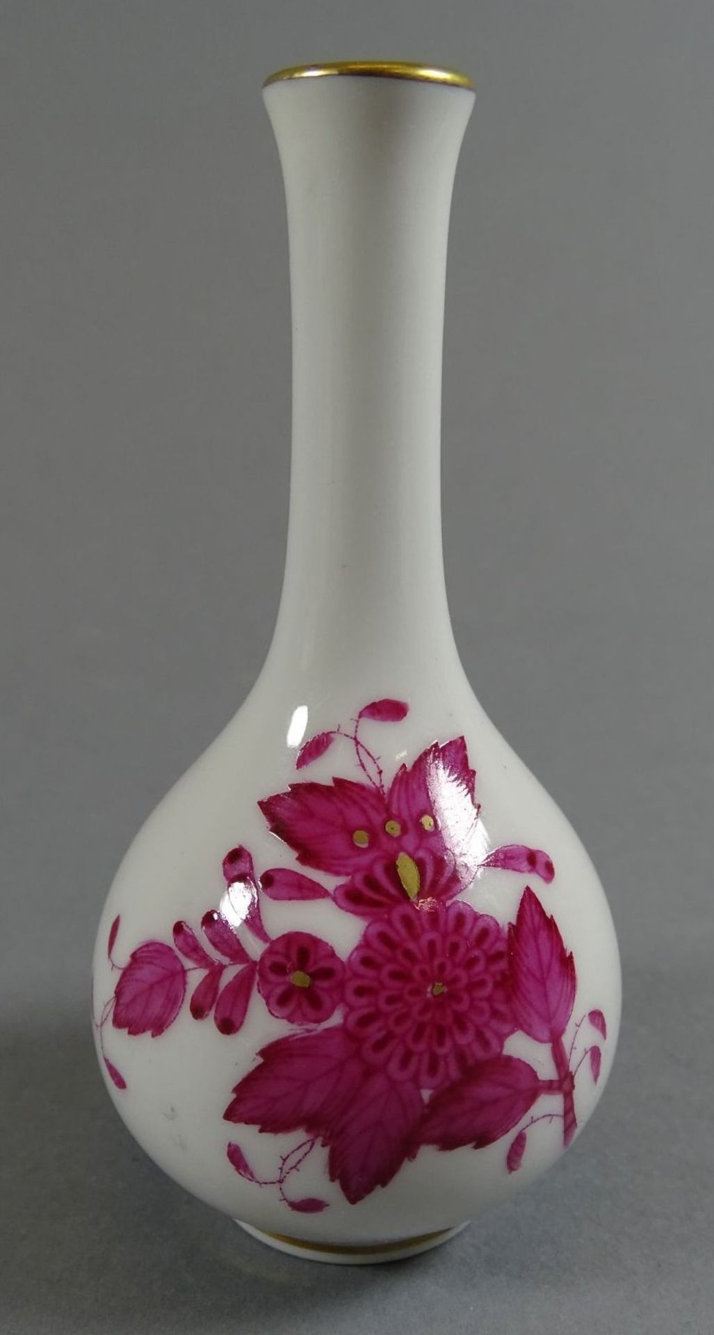 kl. Vase "Herend" Apponyi rot, H-8 cm