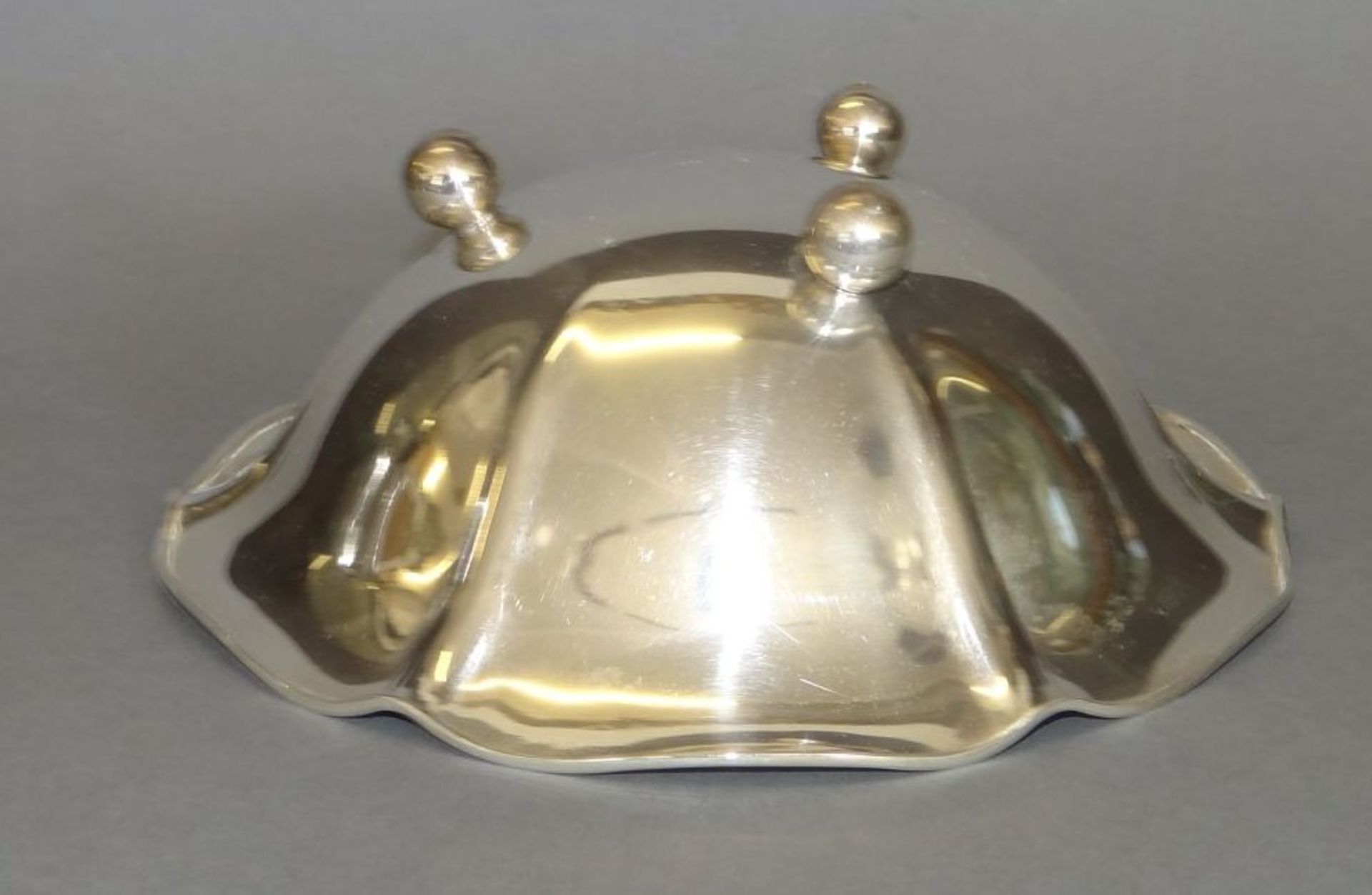 Silber-830- Schale auf drei Füsschen, H-7 cm, D-19,5 cm, 232 g - Bild 5 aus 6