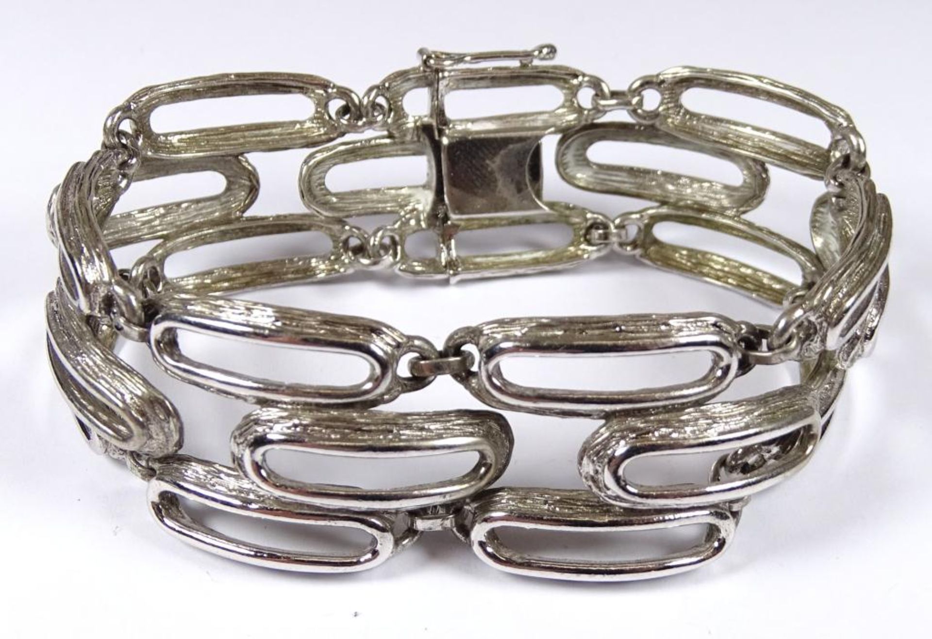 Armband,Silber -835- L- 18,5 cm,b-2,2cm, 43,9gr. - Bild 2 aus 2