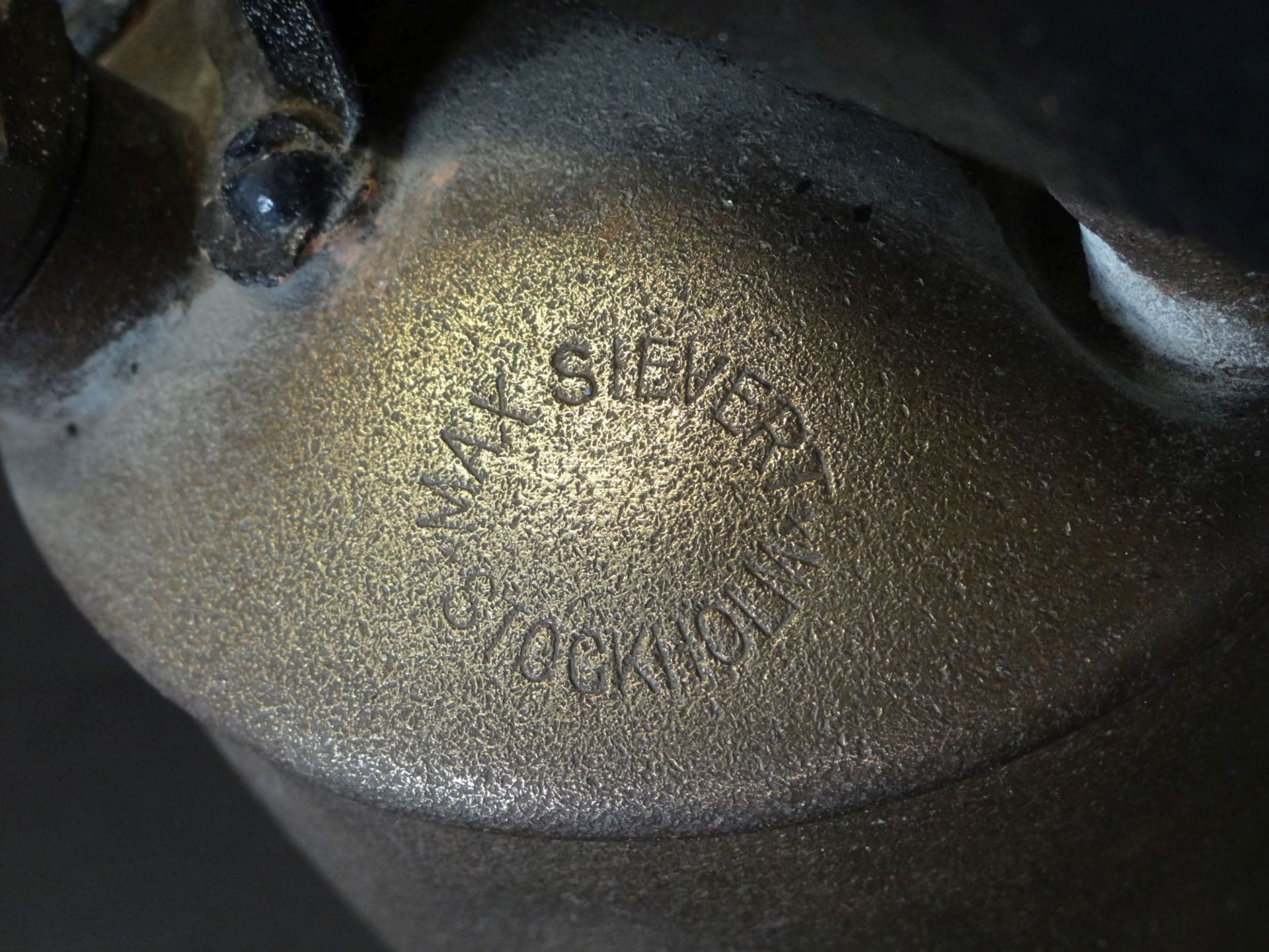 alter Bunsenbrenner mit Luftpumpe, Schweden, H-25 cm - Bild 7 aus 7