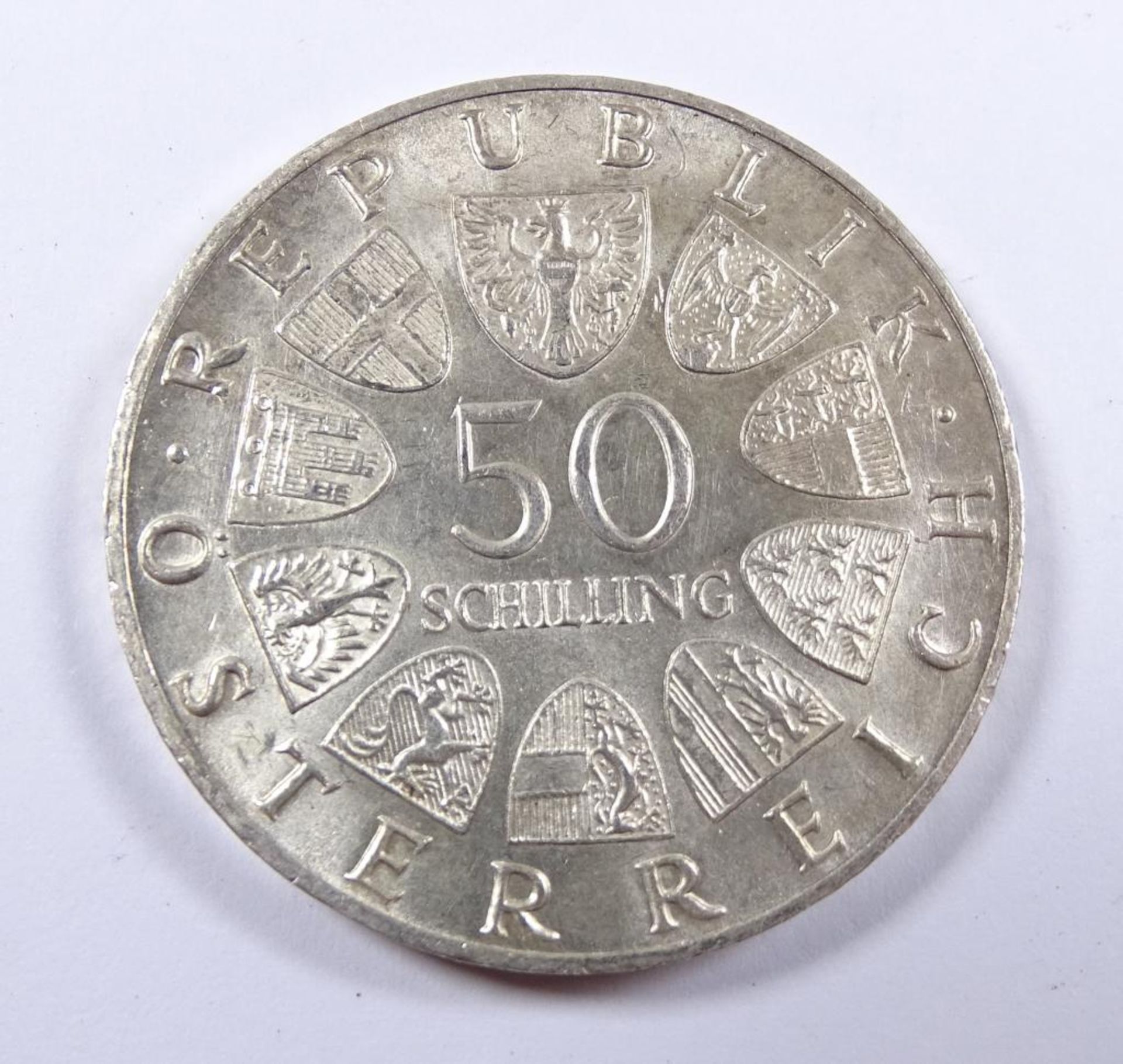 50 Schilling Münze,Österreich,Silber,d-32mm, 19,8g