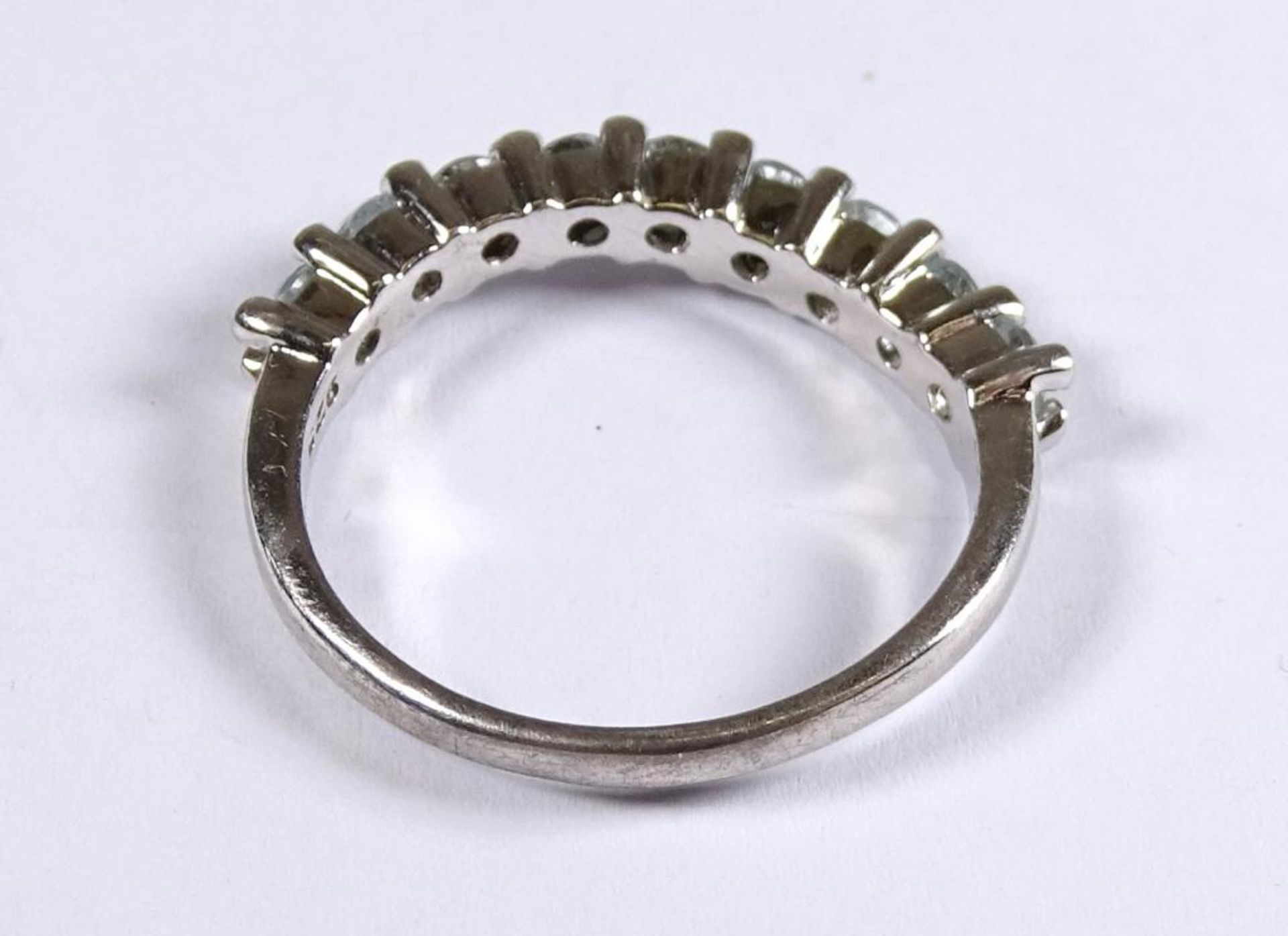 Ring, Silber 925/000, mit hellblauen Steinen, 3,25gr., RG 59 - Bild 3 aus 3