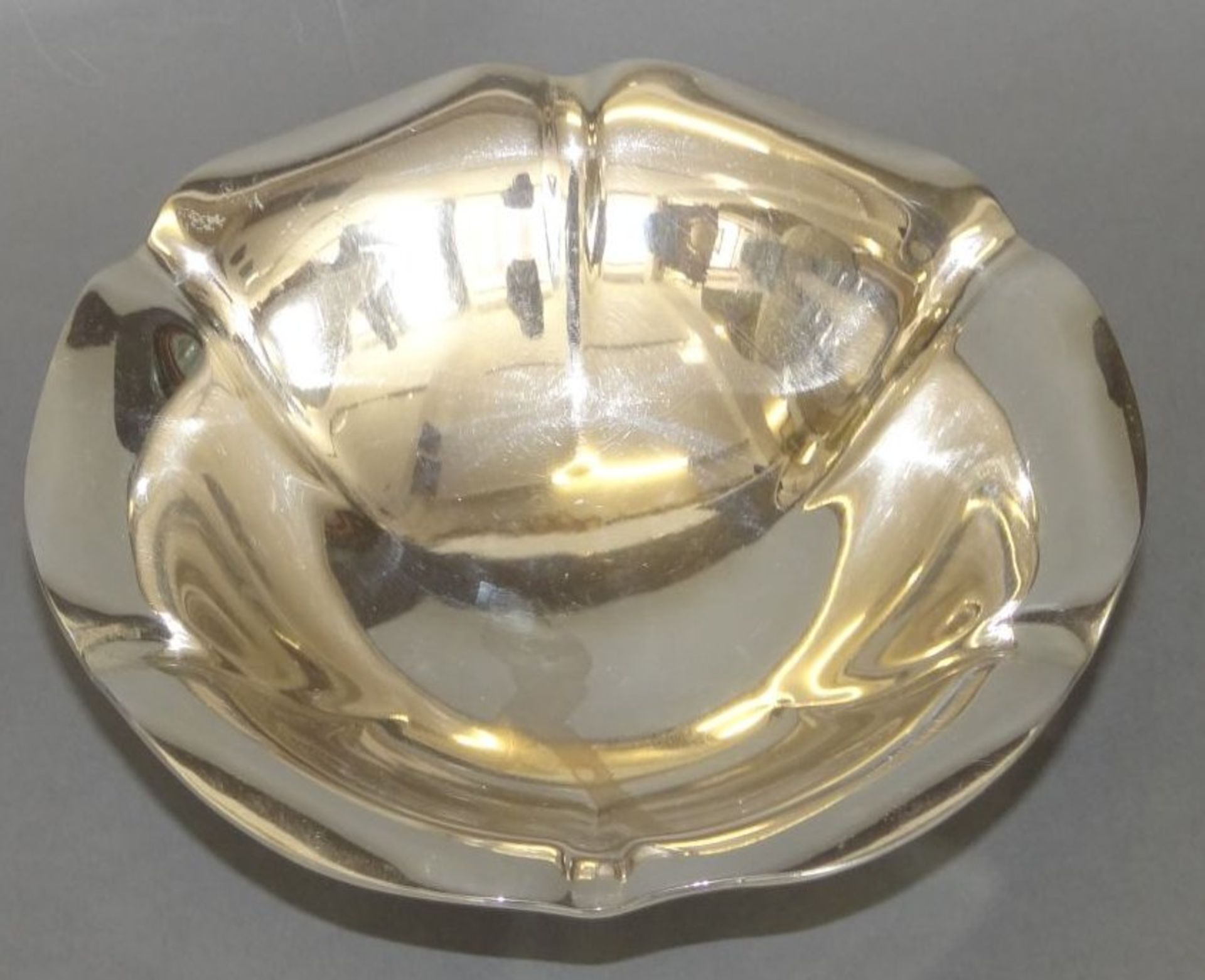 Silber-830- Schale auf drei Füsschen, H-7 cm, D-19,5 cm, 232 g - Bild 3 aus 6