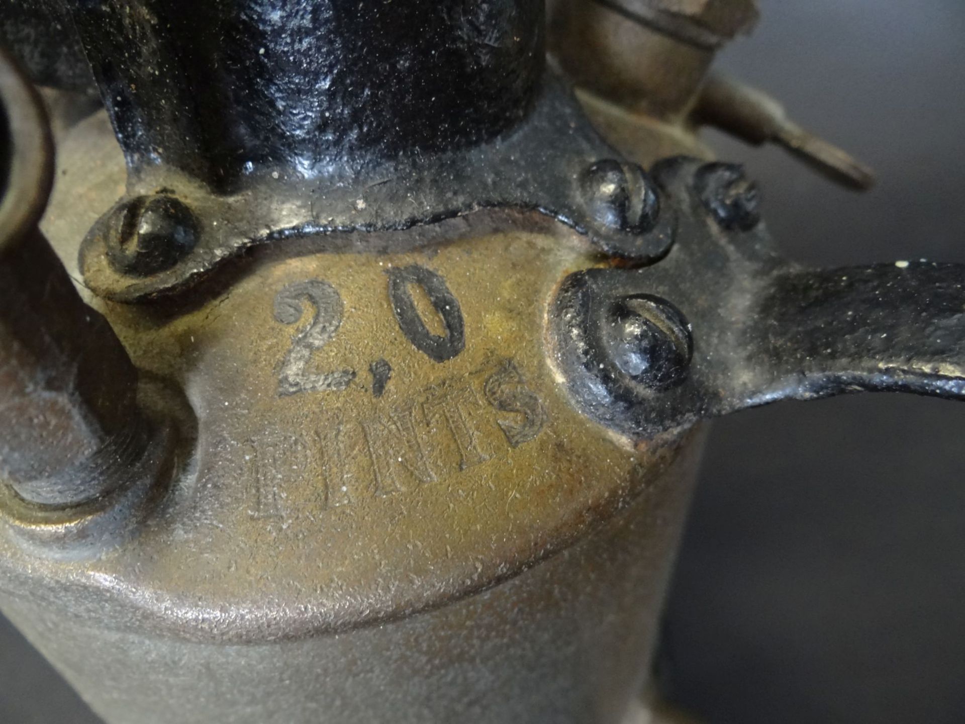 alter Bunsenbrenner mit Luftpumpe, Schweden, H-25 cm - Bild 5 aus 7