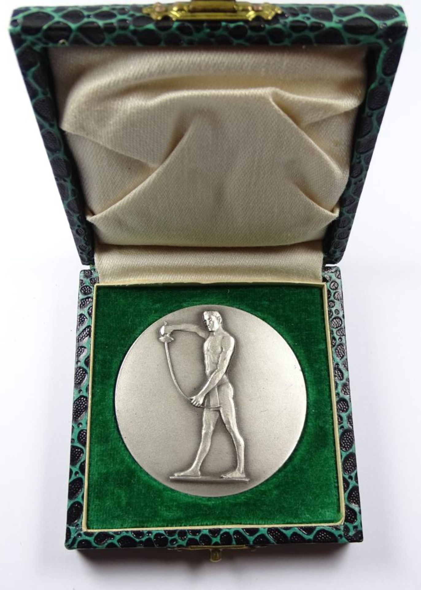 "Länderkampf-Sachsen-Böhmen"1935,Medaille in Schacht