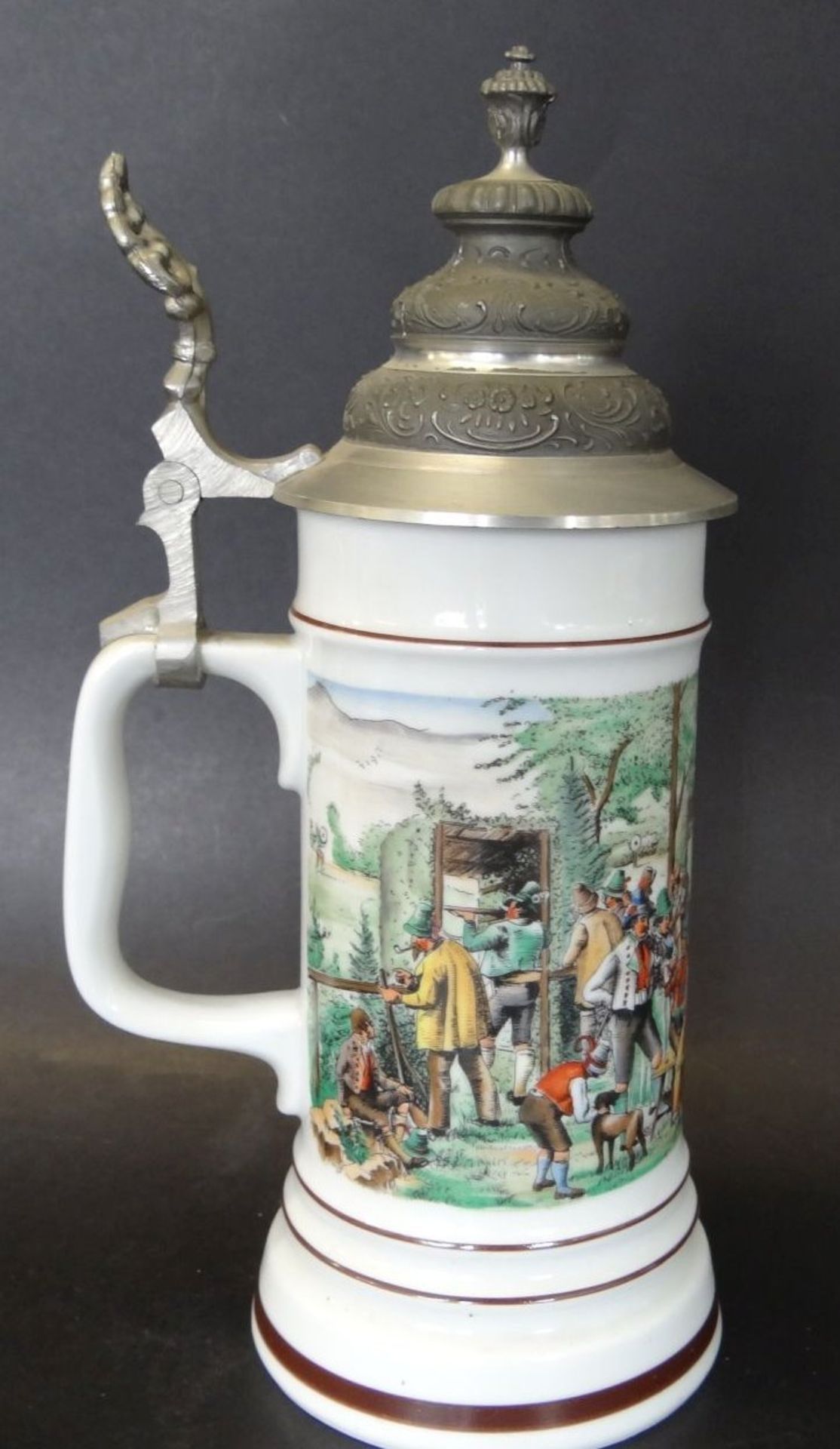 Bierkrug von Rastal, Zinndeckel, 1975, H-26 cm - Bild 5 aus 8