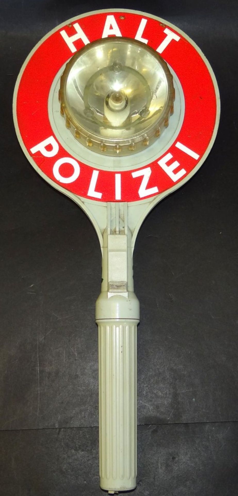 alte Polizei-Kelle, Batteriebetrieb, L-45 cm - Bild 3 aus 5
