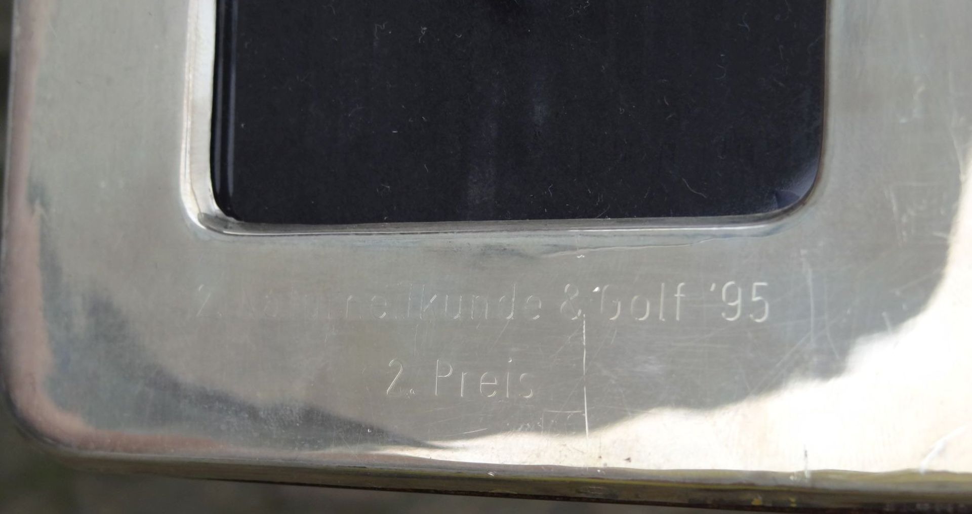 Tischfotorahmen, Silber-925-, Gravur, Sportpreis, 1995, 13x10 cm - Bild 5 aus 5