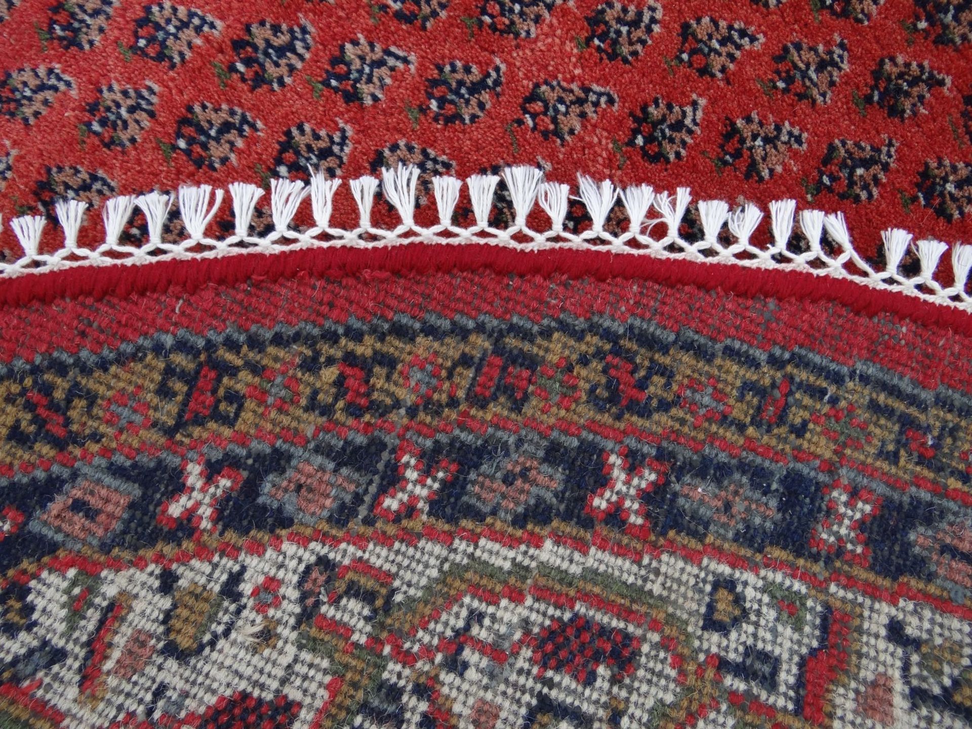 runder Orient-Teppich, D-198 cm, Alters-u. Gebrauchsspuren - Bild 3 aus 3
