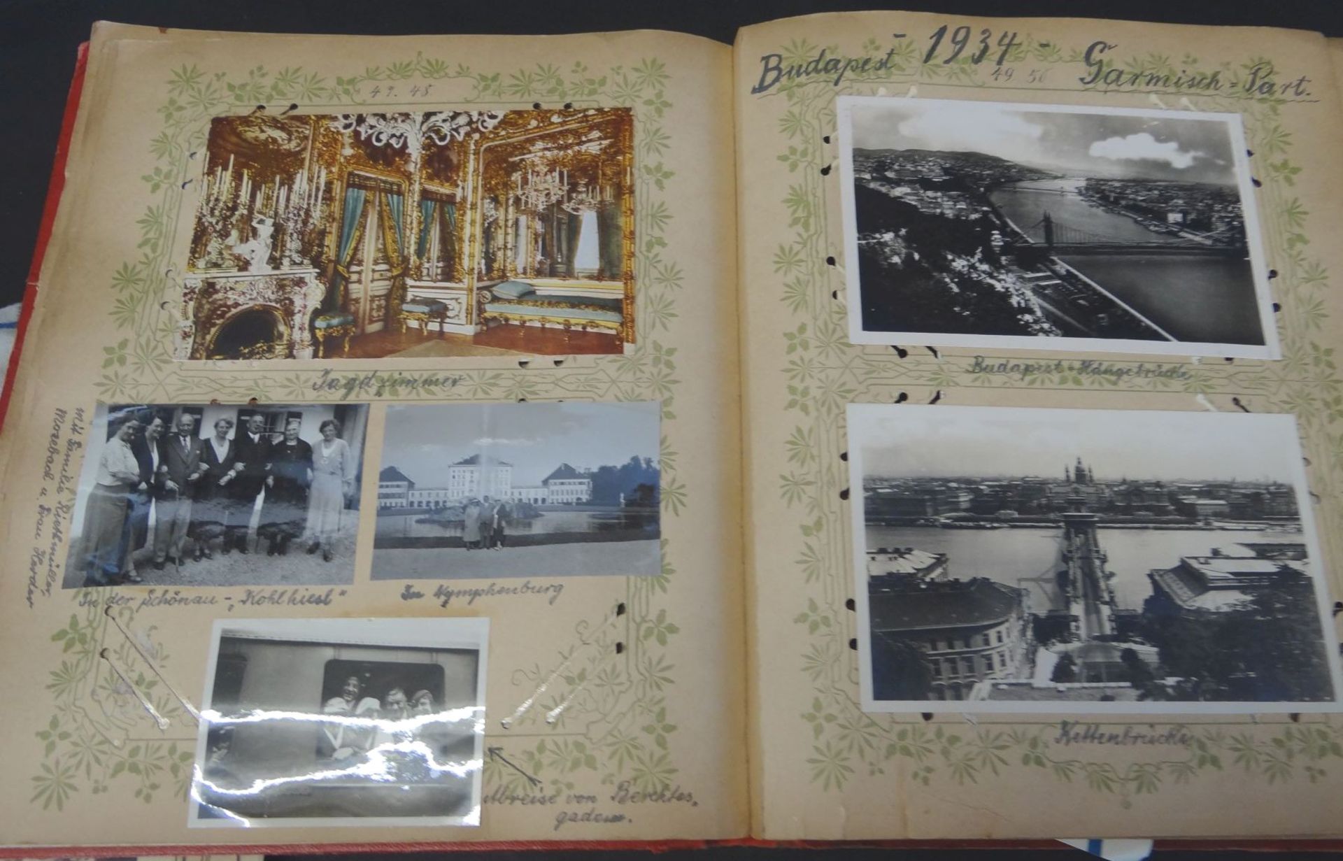 Postkaertenalbum mit ca. 107 Karten, auch einige Fotos,Reisen 1932--34, - Bild 7 aus 10