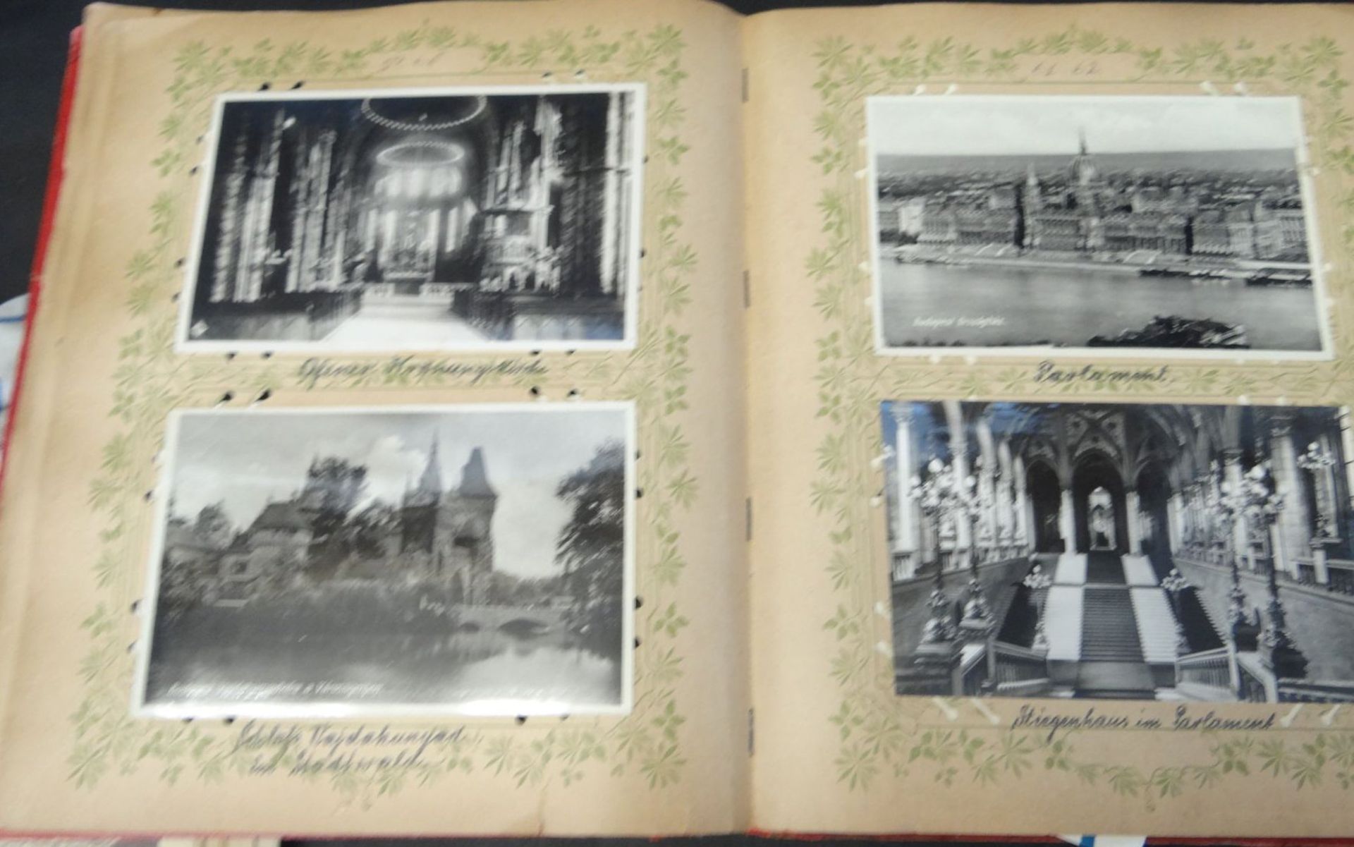 Postkaertenalbum mit ca. 107 Karten, auch einige Fotos,Reisen 1932--34, - Bild 8 aus 10