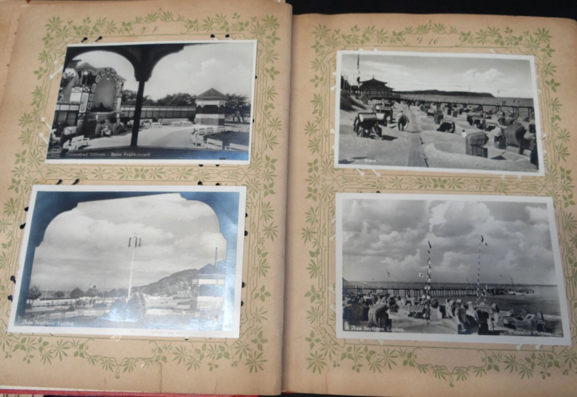 Postkaertenalbum mit ca. 107 Karten, auch einige Fotos,Reisen 1932--34, - Bild 4 aus 10