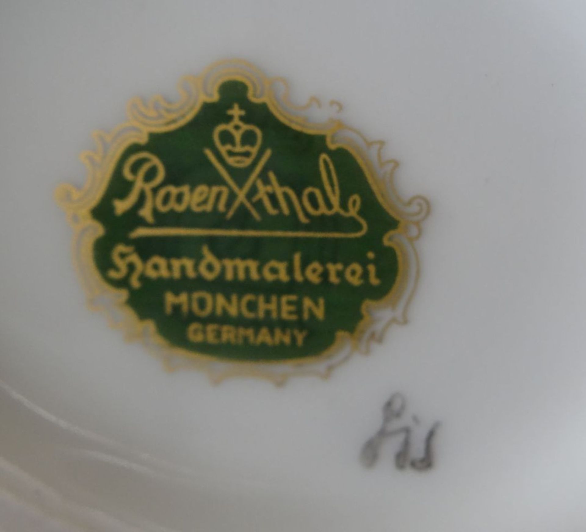 Vase "Rosenthal" handbemalt, signiert, H-20 cm - Bild 4 aus 4