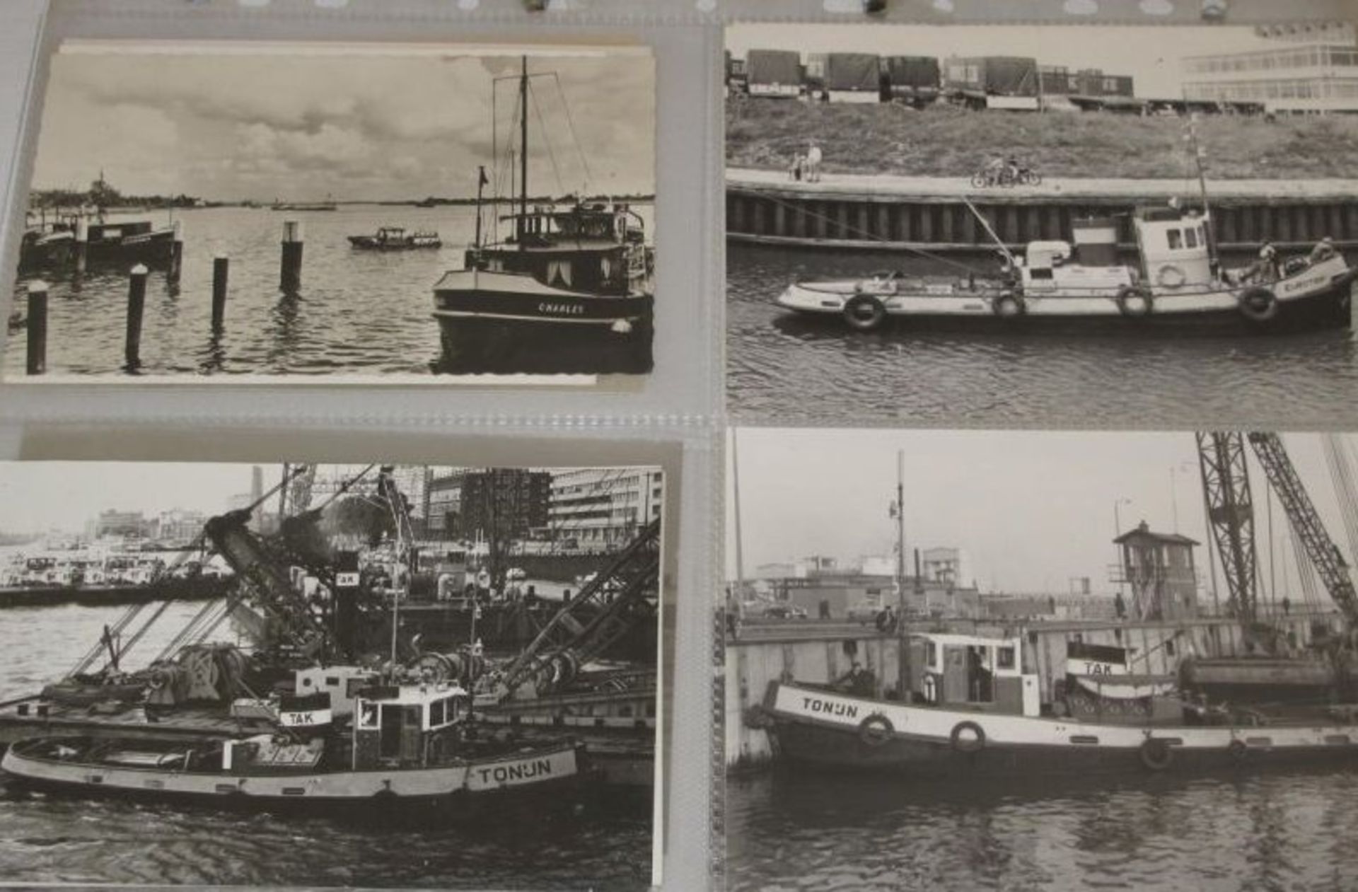 Album mit div. Fotos und Karten, niederländische Schlepper, ca. 160 Stück - Bild 2 aus 4