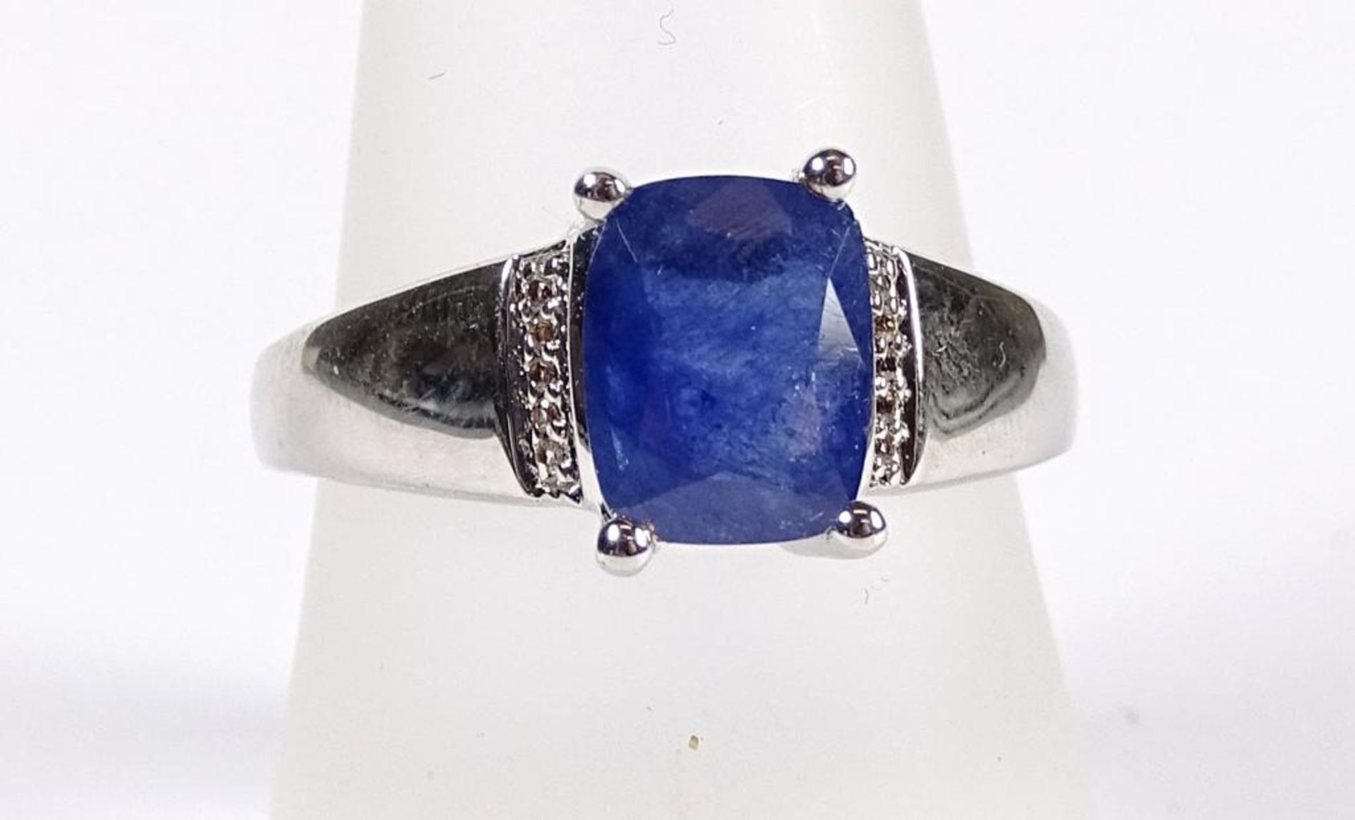 Ring,Silber -925-,Saphir, 4,3gr.,RG 59