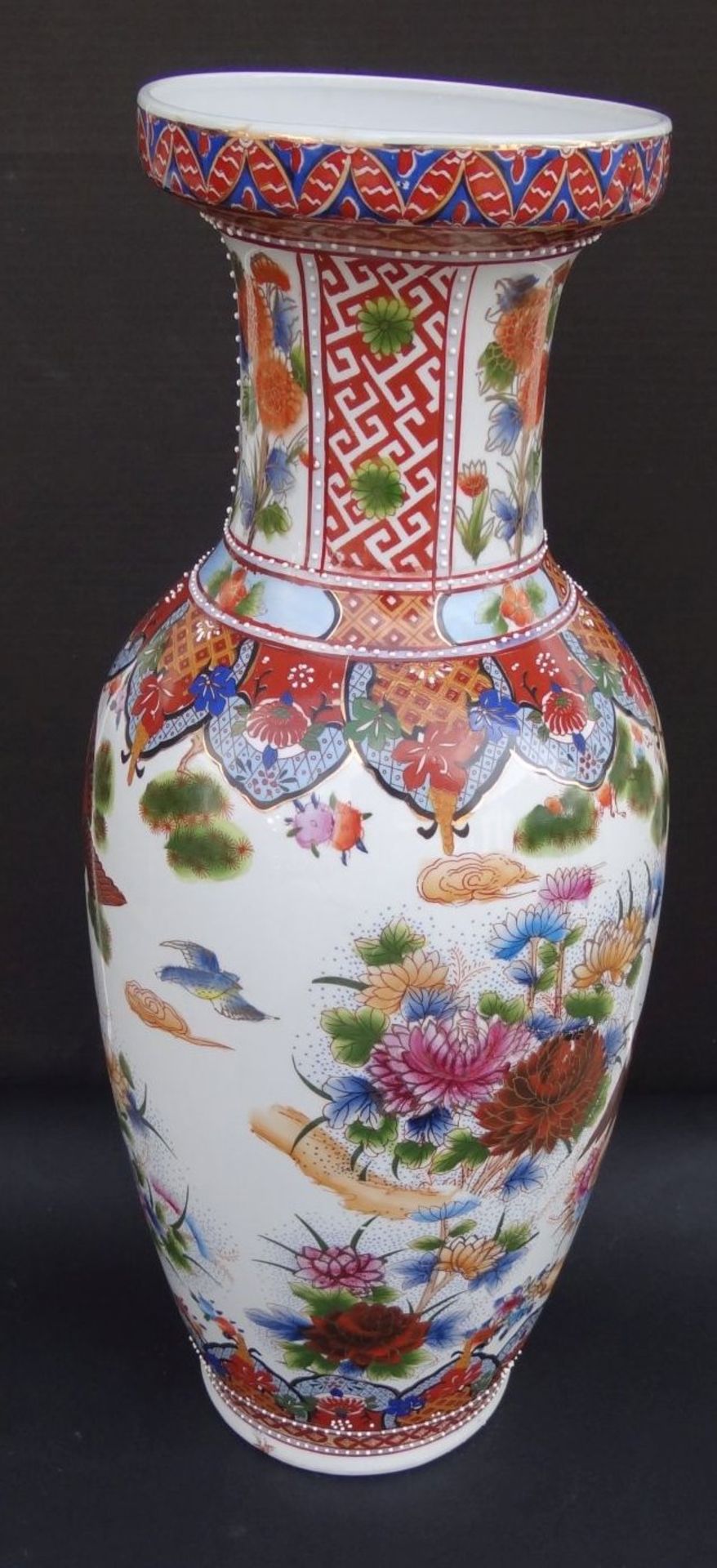 gr. China-Vase (H-60 cm) Ming Dynastie, handbemalt - Bild 4 aus 6