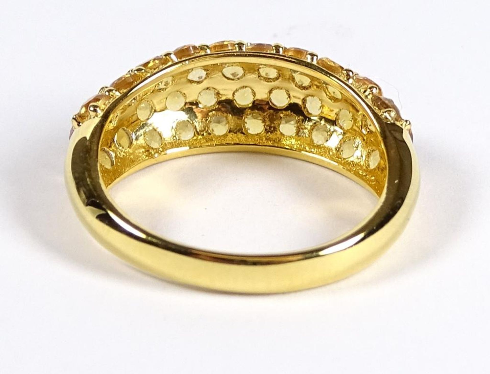 Ring,Silber -925-,vergoldet,Citrine,4,0 gr.,RG 59 - Bild 3 aus 3