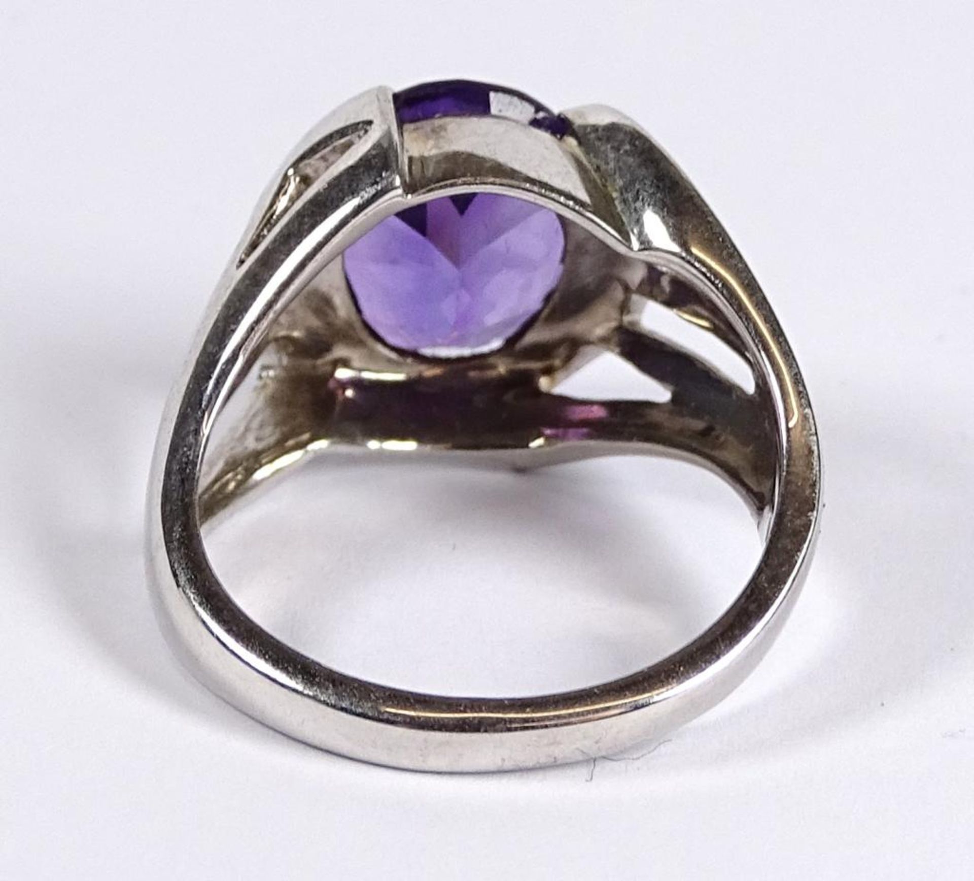 Ring,Silber -925-,Amethyst, 5,8gr., RG 56 - Bild 3 aus 3
