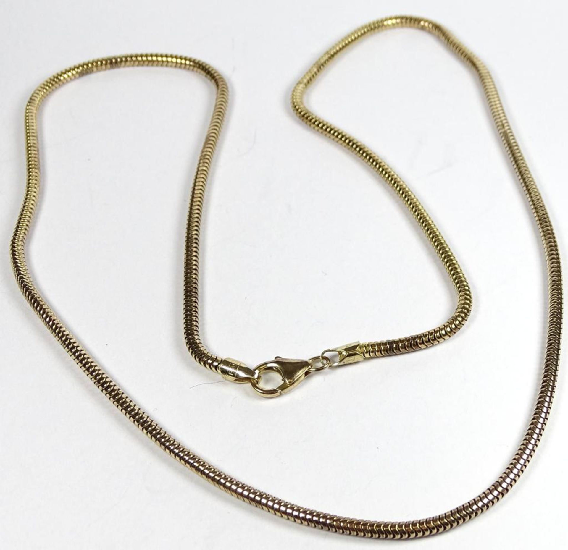 Schlangen Halskette,Gold 333/000,ca.L- 52cm,b-2,3mm, 11,7gr.