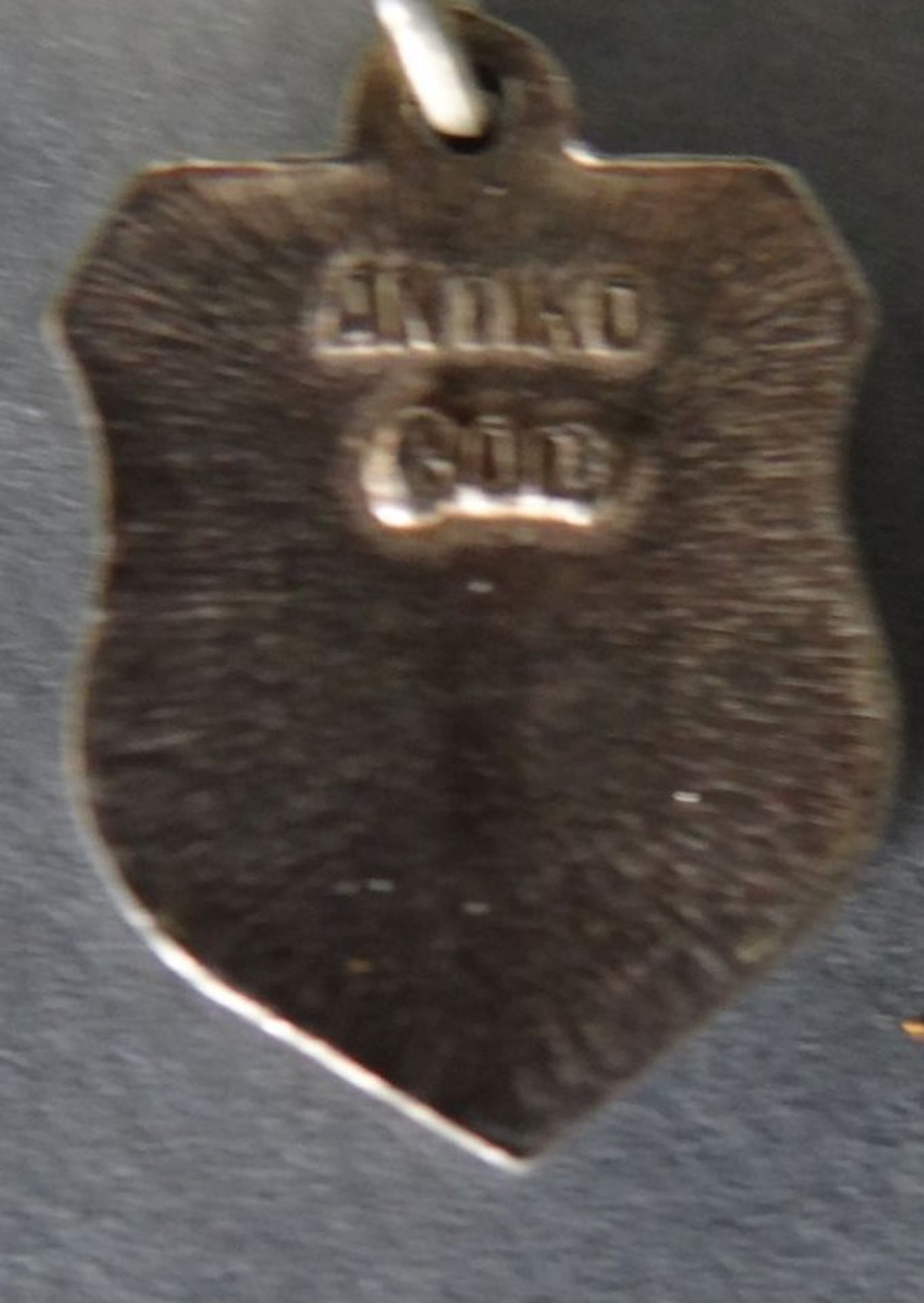 Silber-Bettelarmband mit emaillierten Wappenanhängern, L-18 cm, 11 gr - Bild 4 aus 4