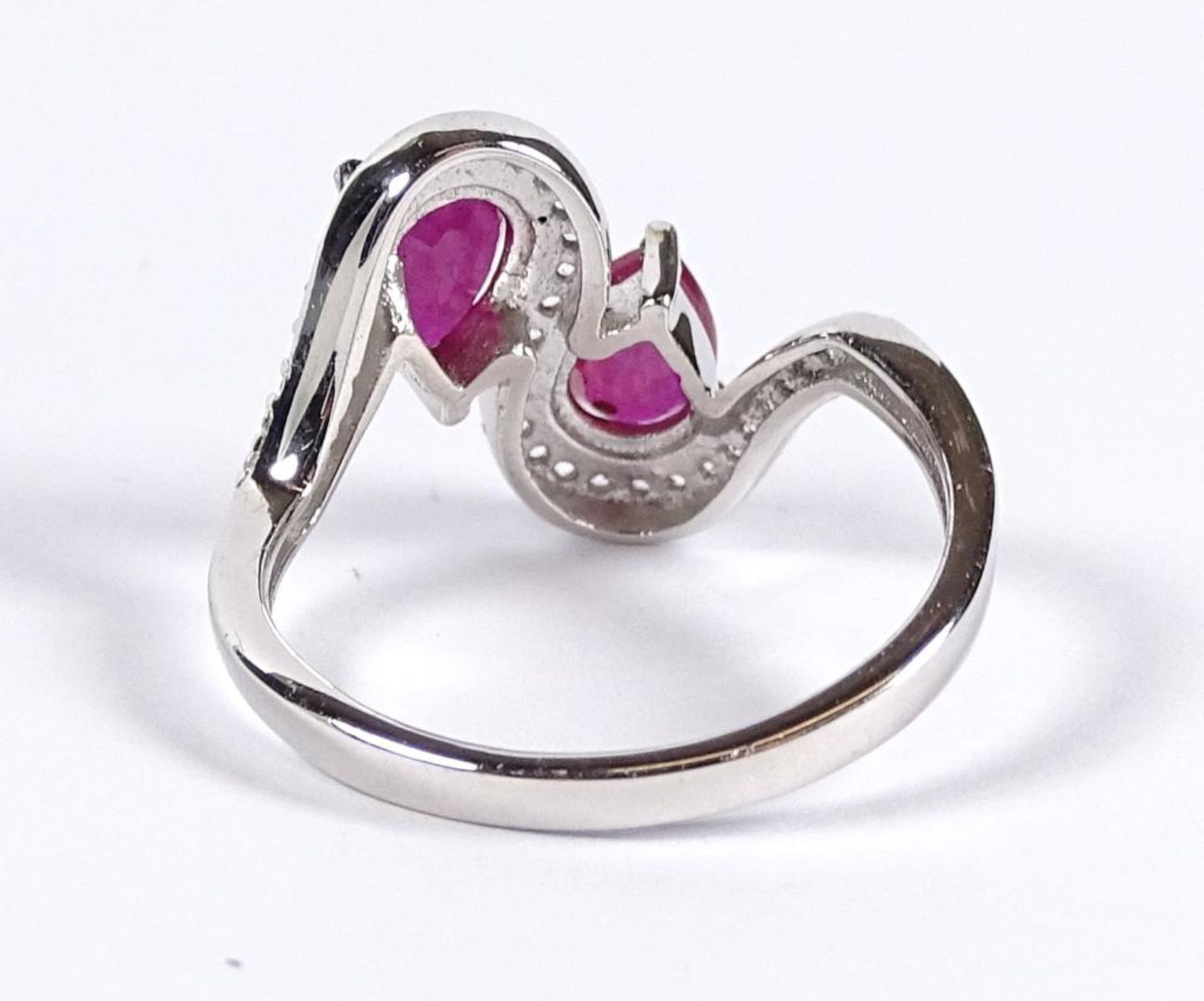 Ring,Silber -925-,Rubine,3,2gr.,RG 58/59 - Bild 3 aus 3