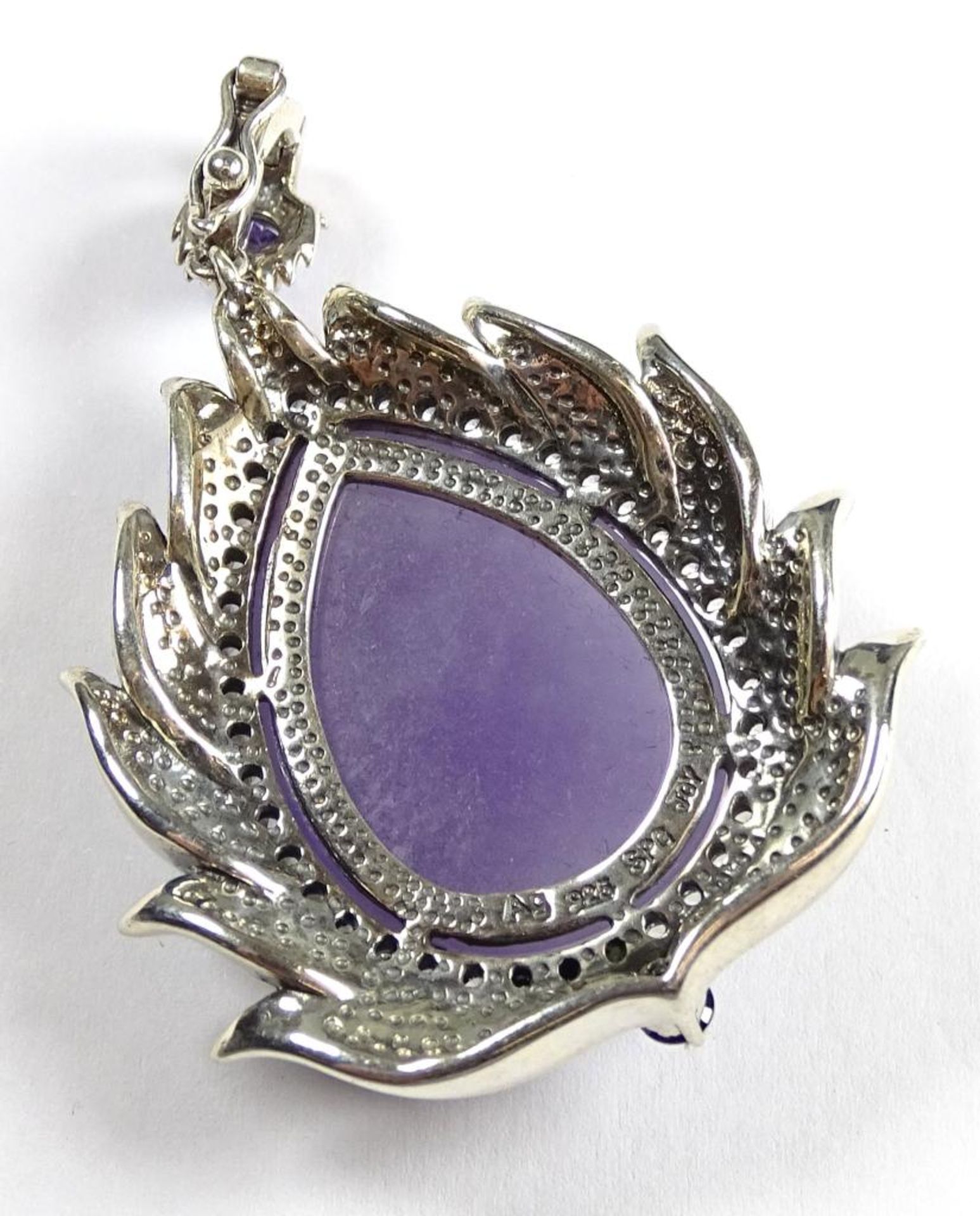 Anhänger,Silber -925-,Lavendel Jade,15,1gr.L-50m - Bild 2 aus 2