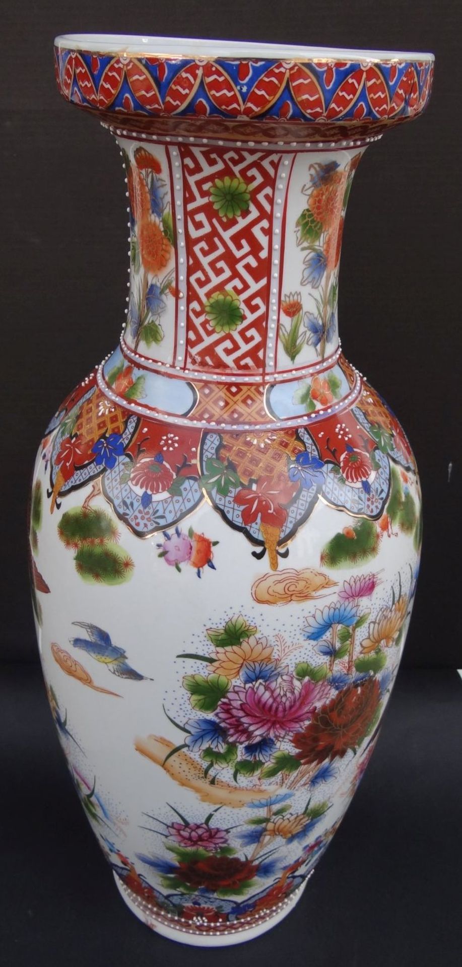 gr. China-Vase (H-60 cm) Ming Dynastie, handbemalt - Bild 5 aus 6