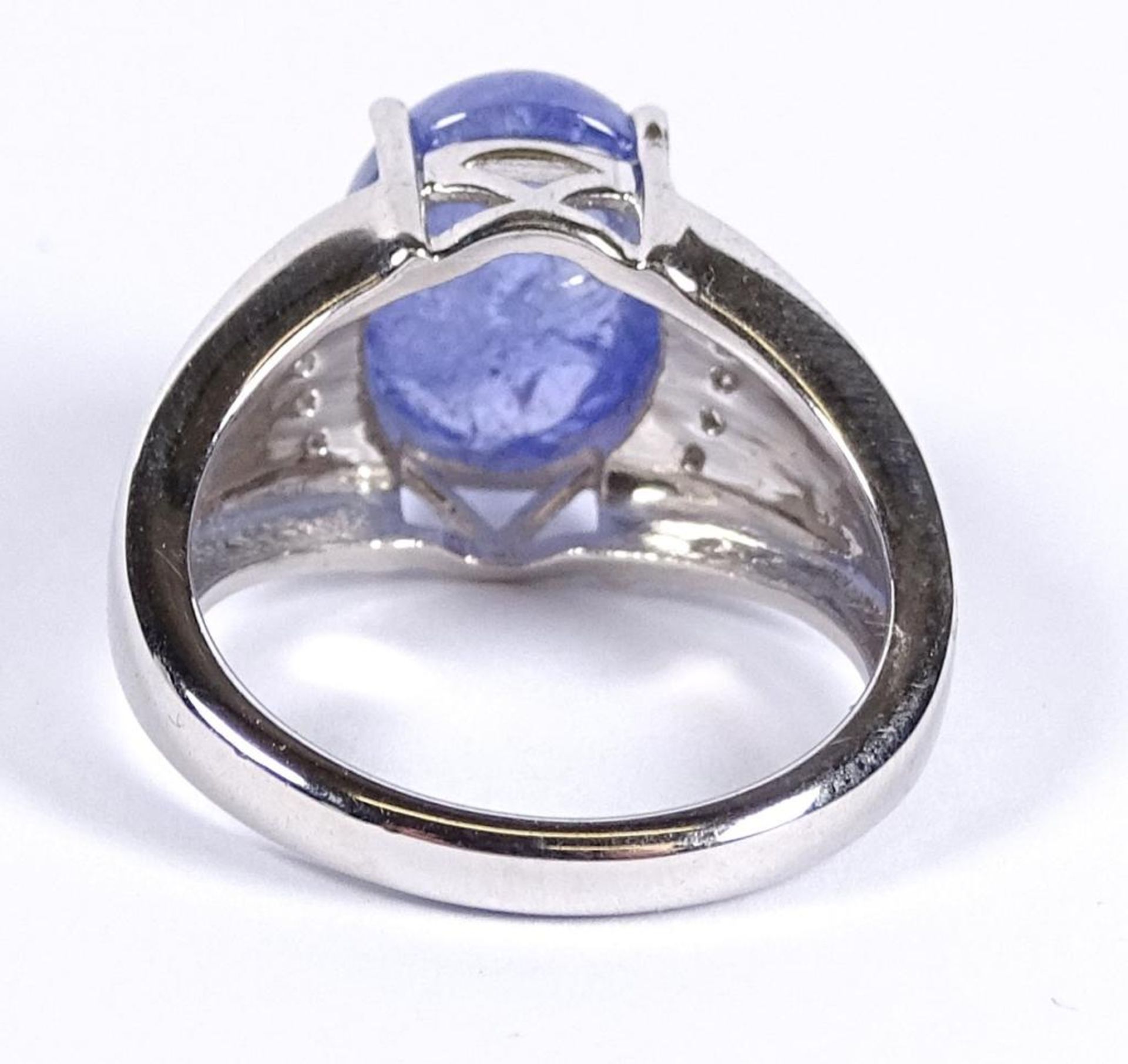 Ring,Silber -925-,Tansanit und weiße Saphir, 4,8gr.,RG 4 - Bild 3 aus 3